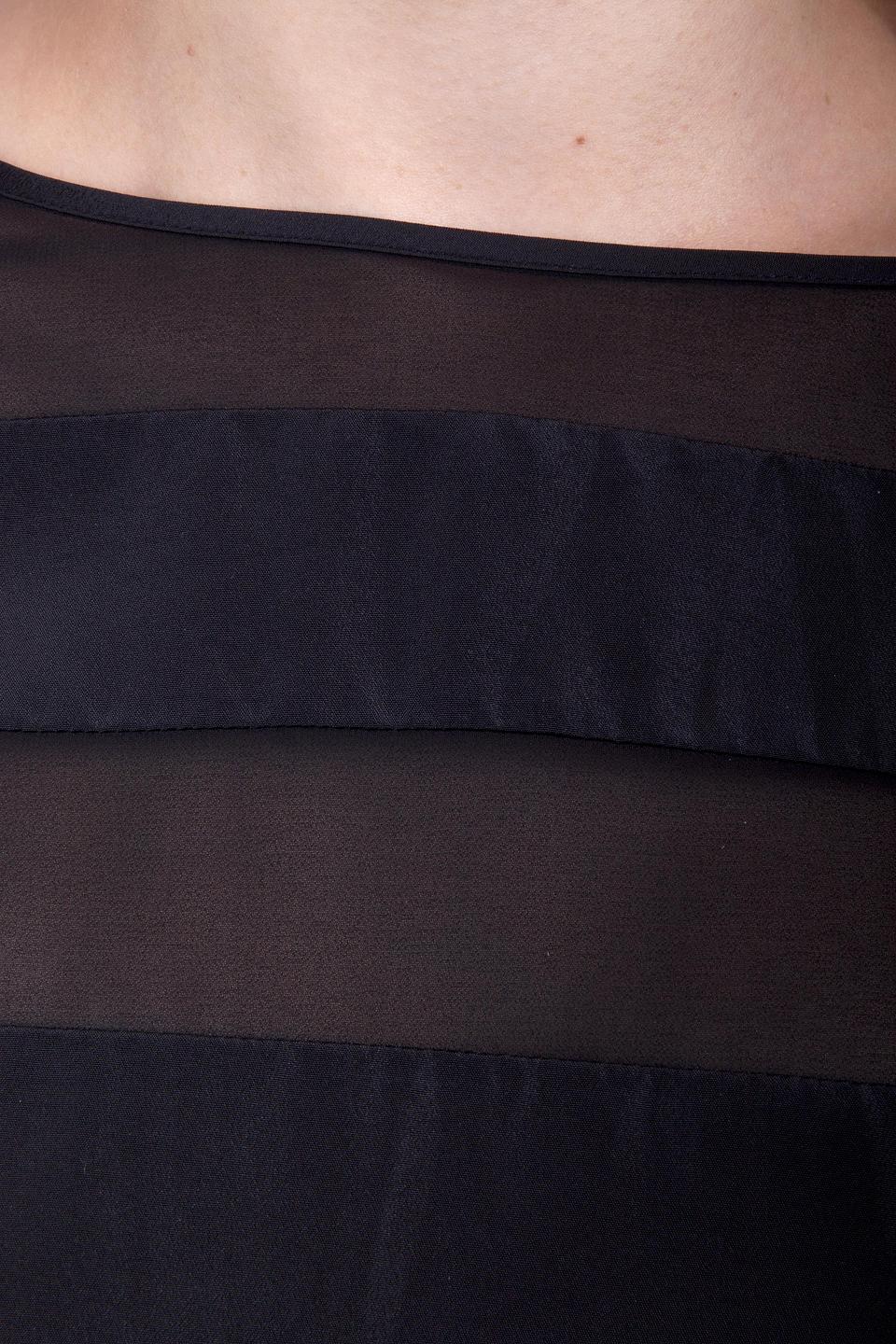 Блуза Pezzo с воланами чёрная