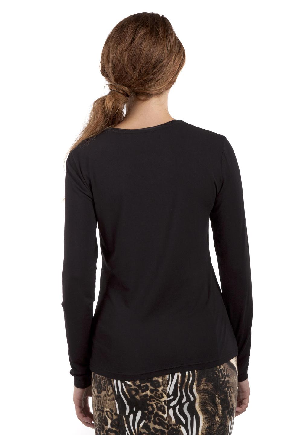 Блуза Pezzo с рюшами черная