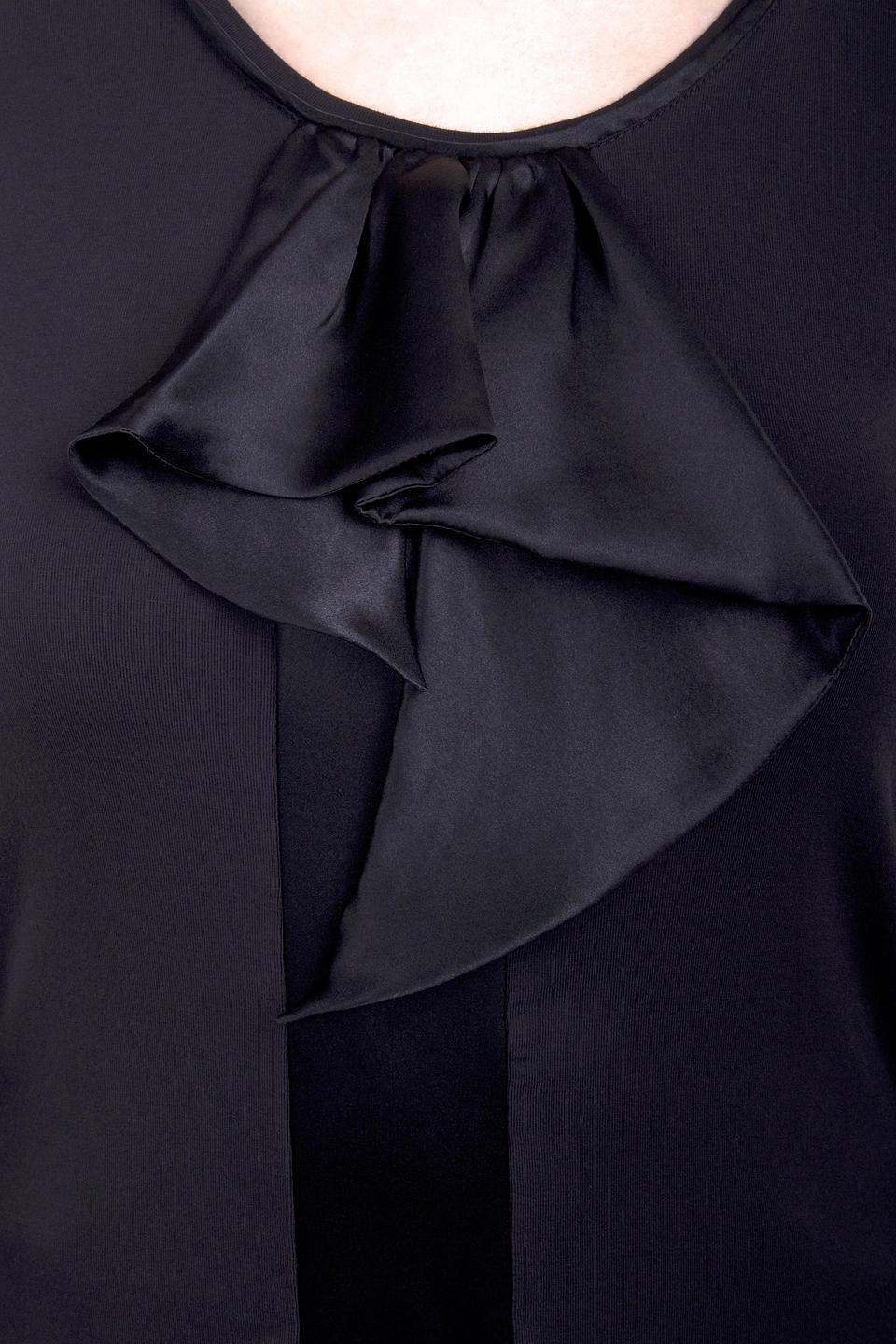 Блуза Pezzo с рюшами черная