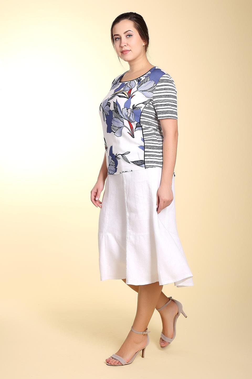 Юбка Gerry Weber льняная белая