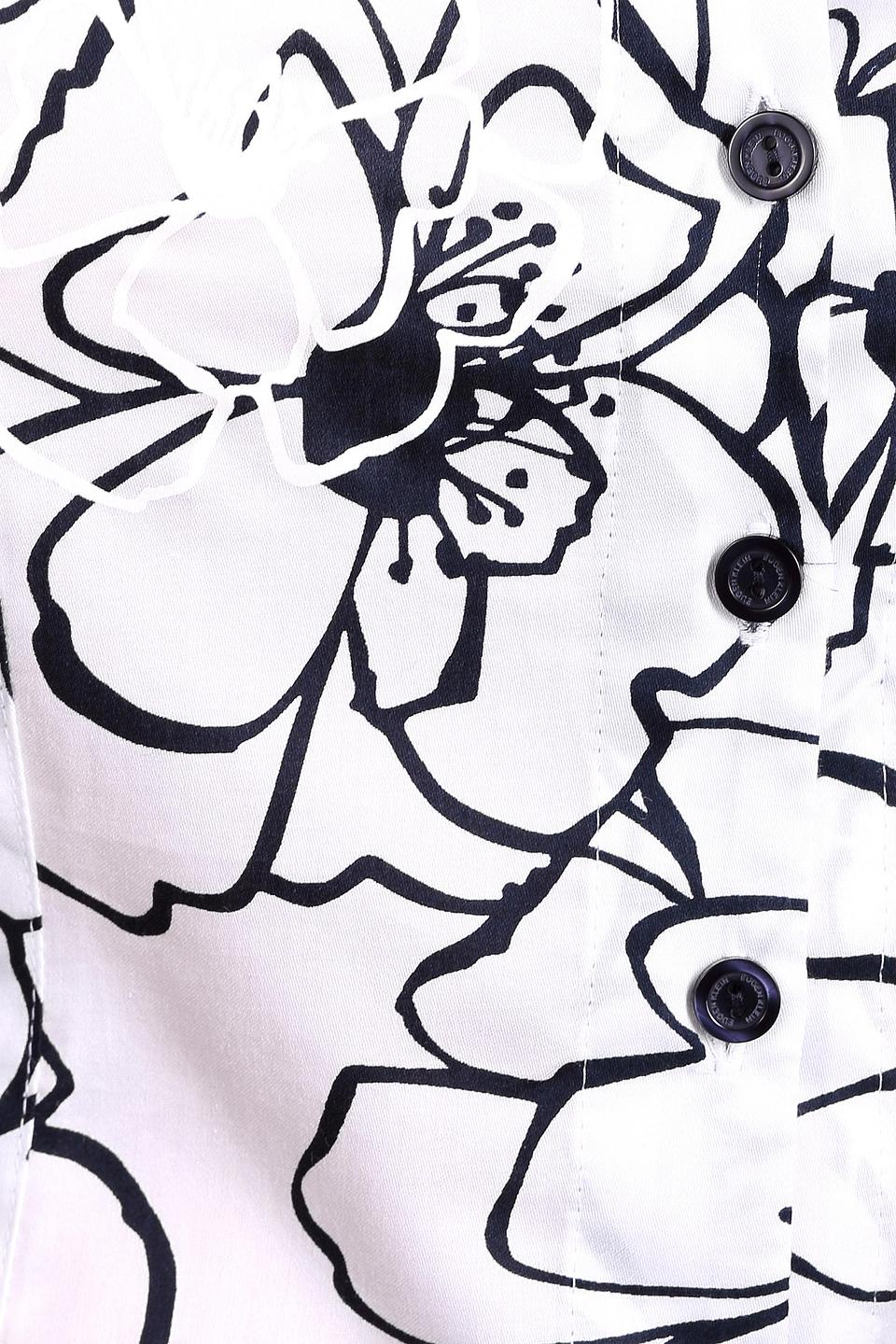 Блуза Eugen Klein белого цвета с цветочным принтом