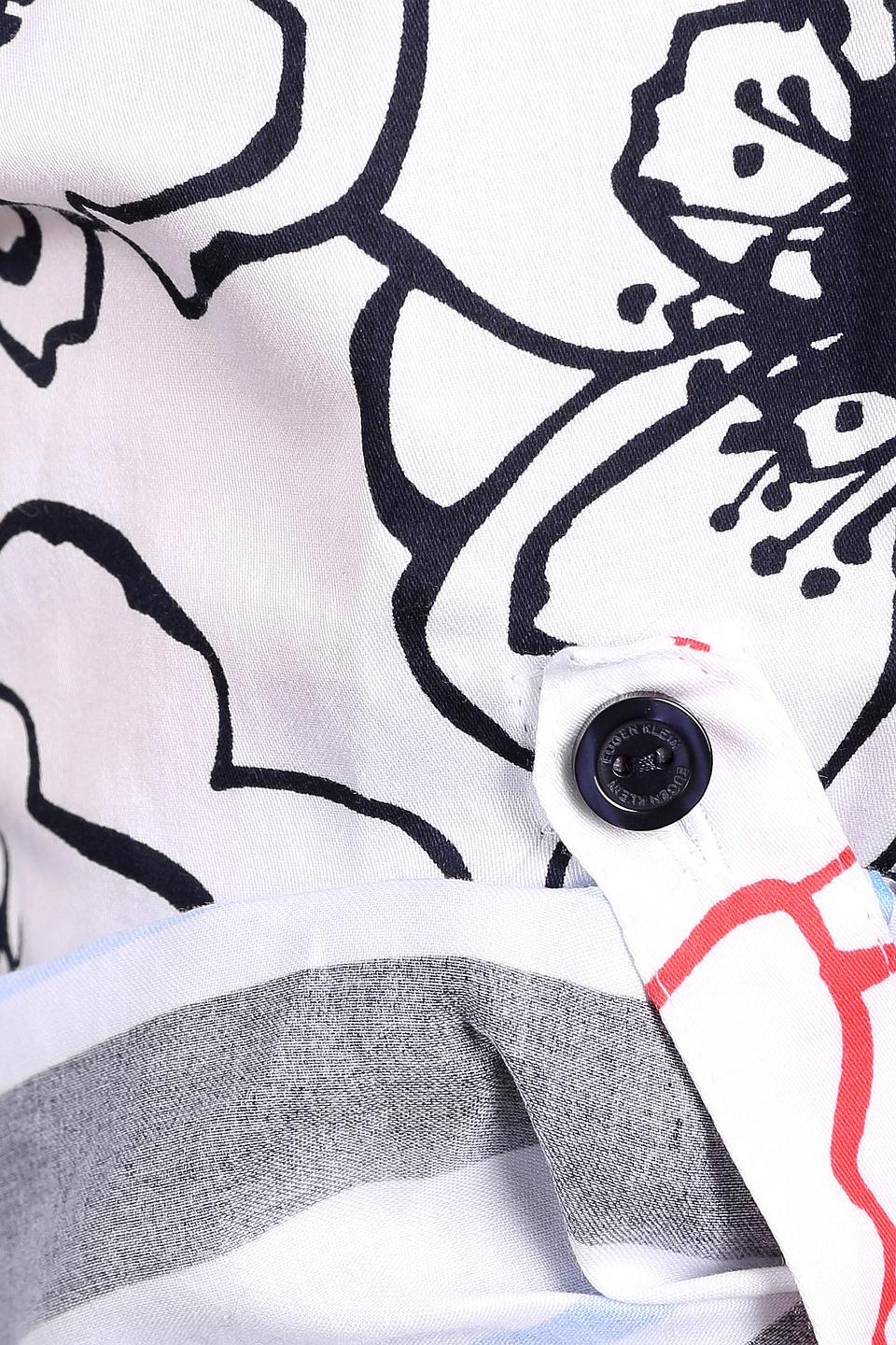 Блуза Eugen Klein белого цвета с цветочным принтом