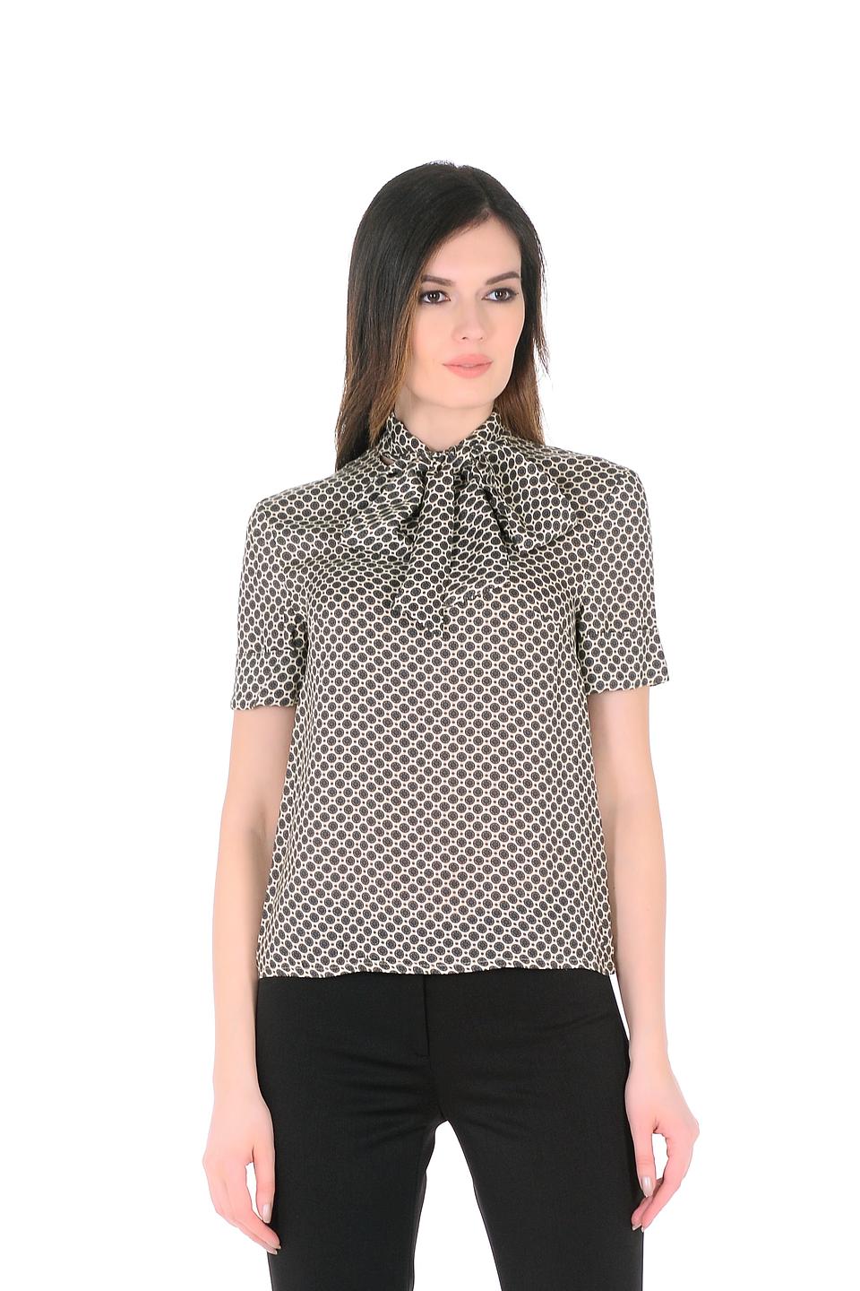 Блуза XARIZMAS с бантом бежевая