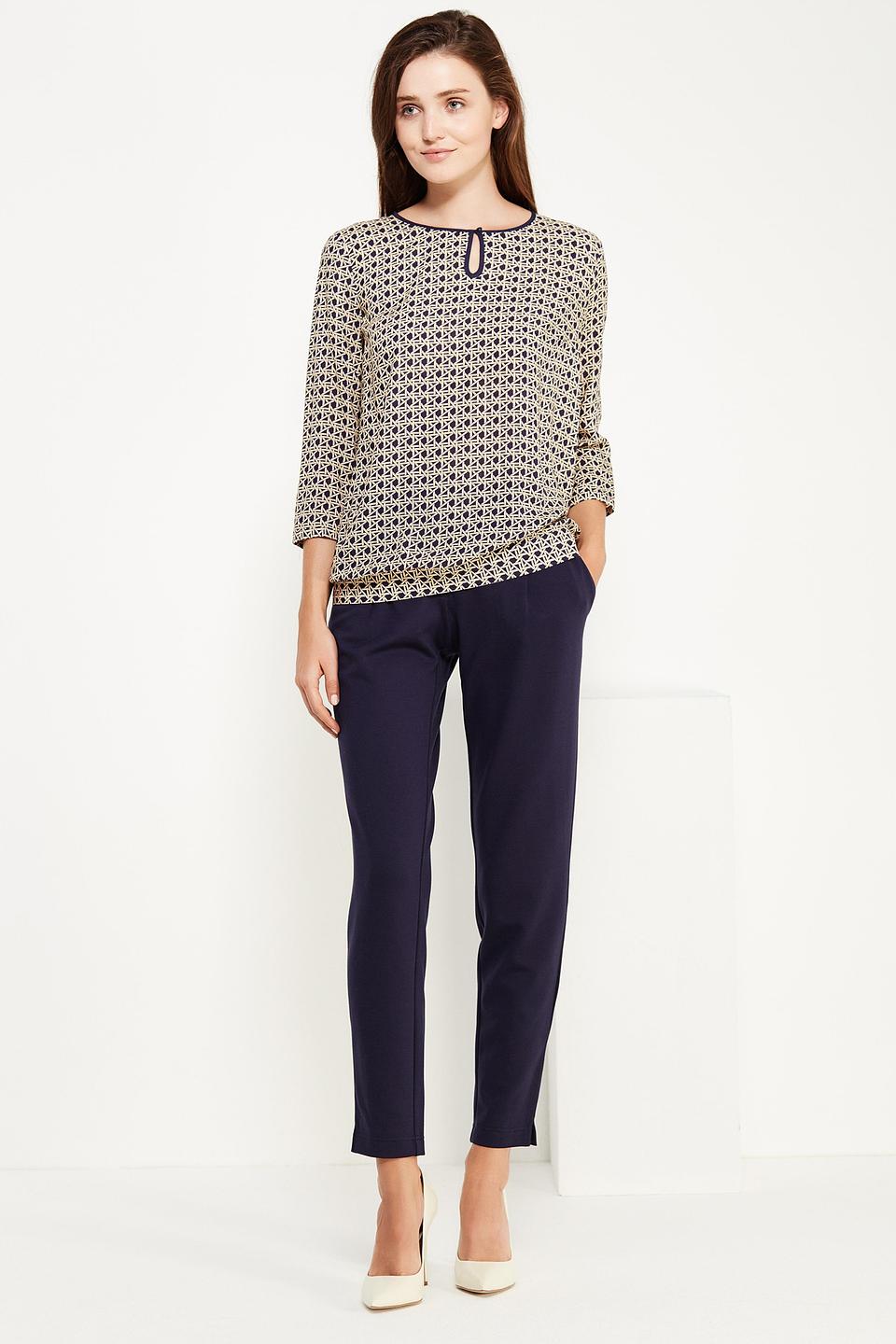 Блуза FINN FLARE с принтом, синяя