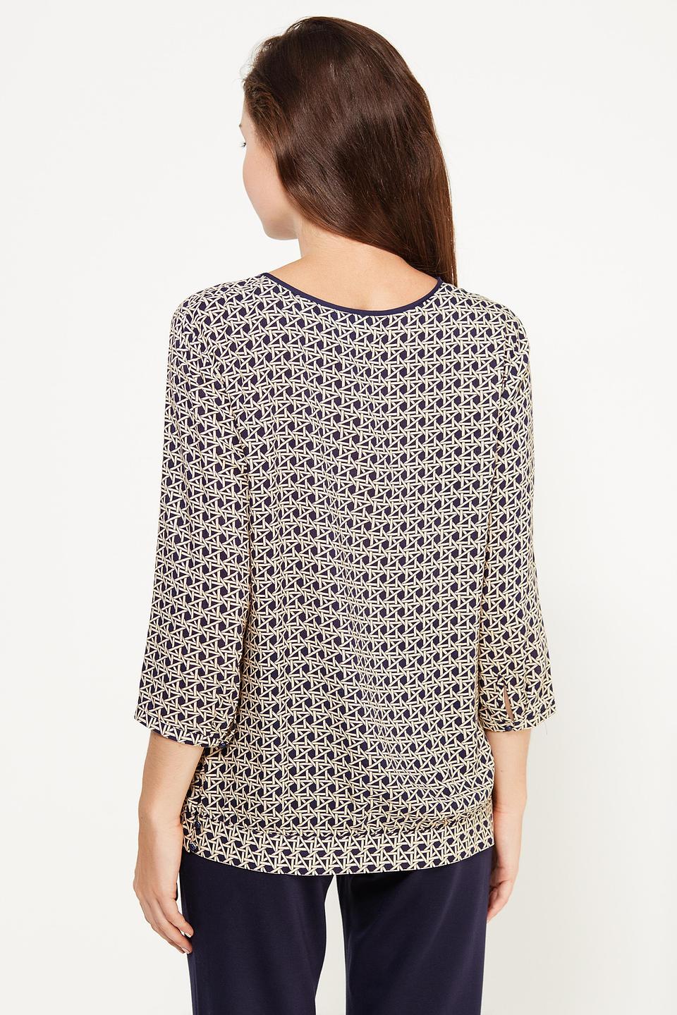 Блуза FINN FLARE с принтом, синяя