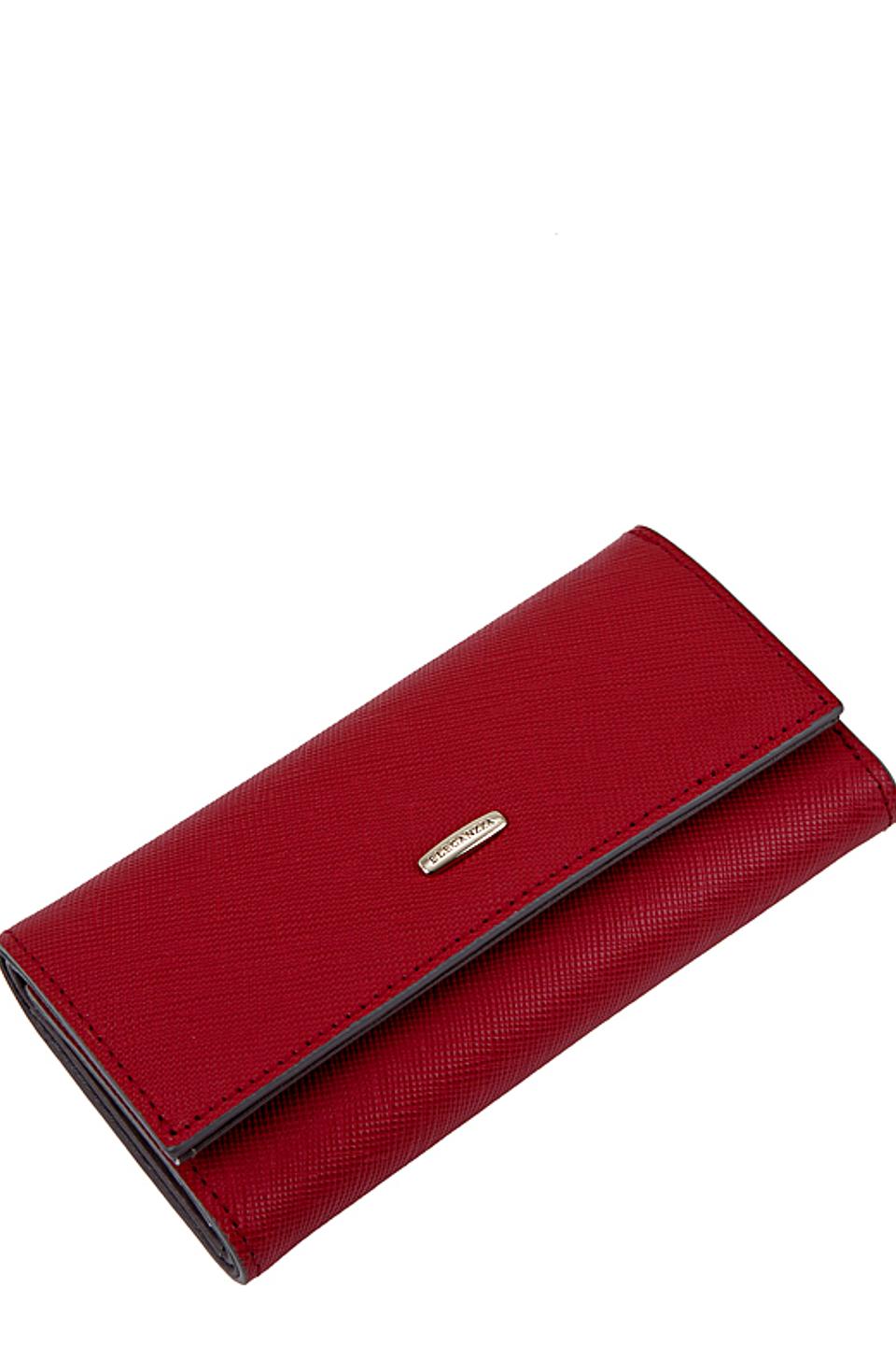 Ключница ELEGANZZA из кожи, красного цвета, с логотипом