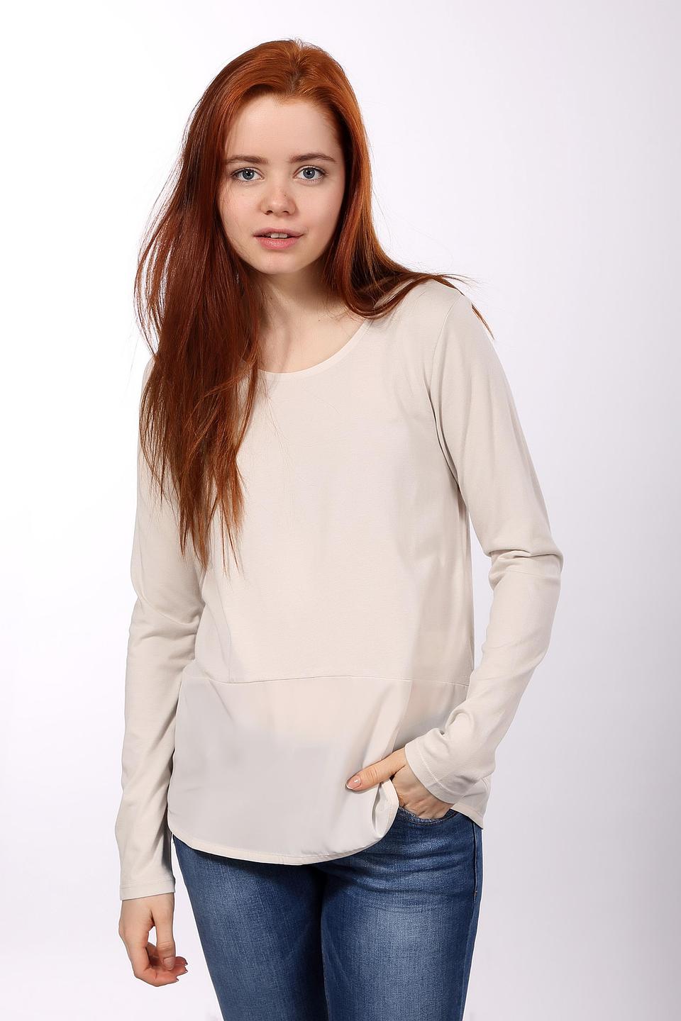 Блуза s.Oliver бежевая с длинным рукавом