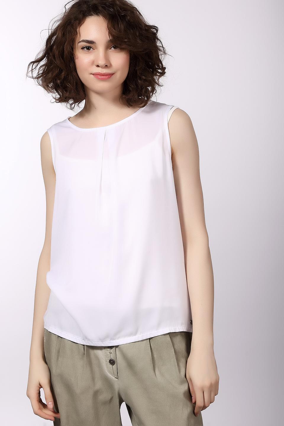 Топ Tom Tailor белый с вырезом