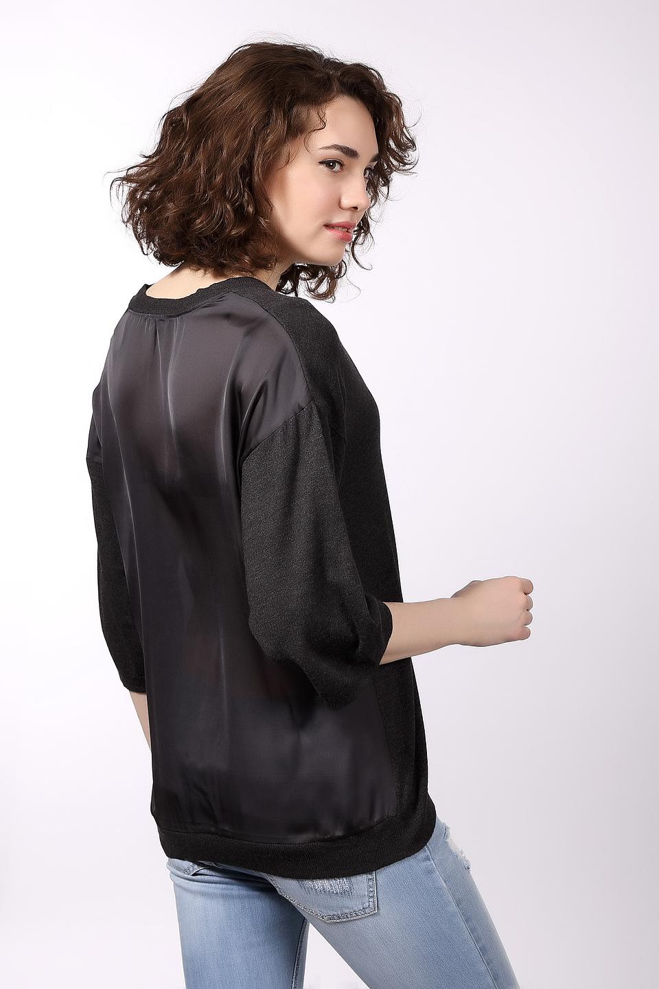 Пуловер Tom Tailor V-образный чёрный