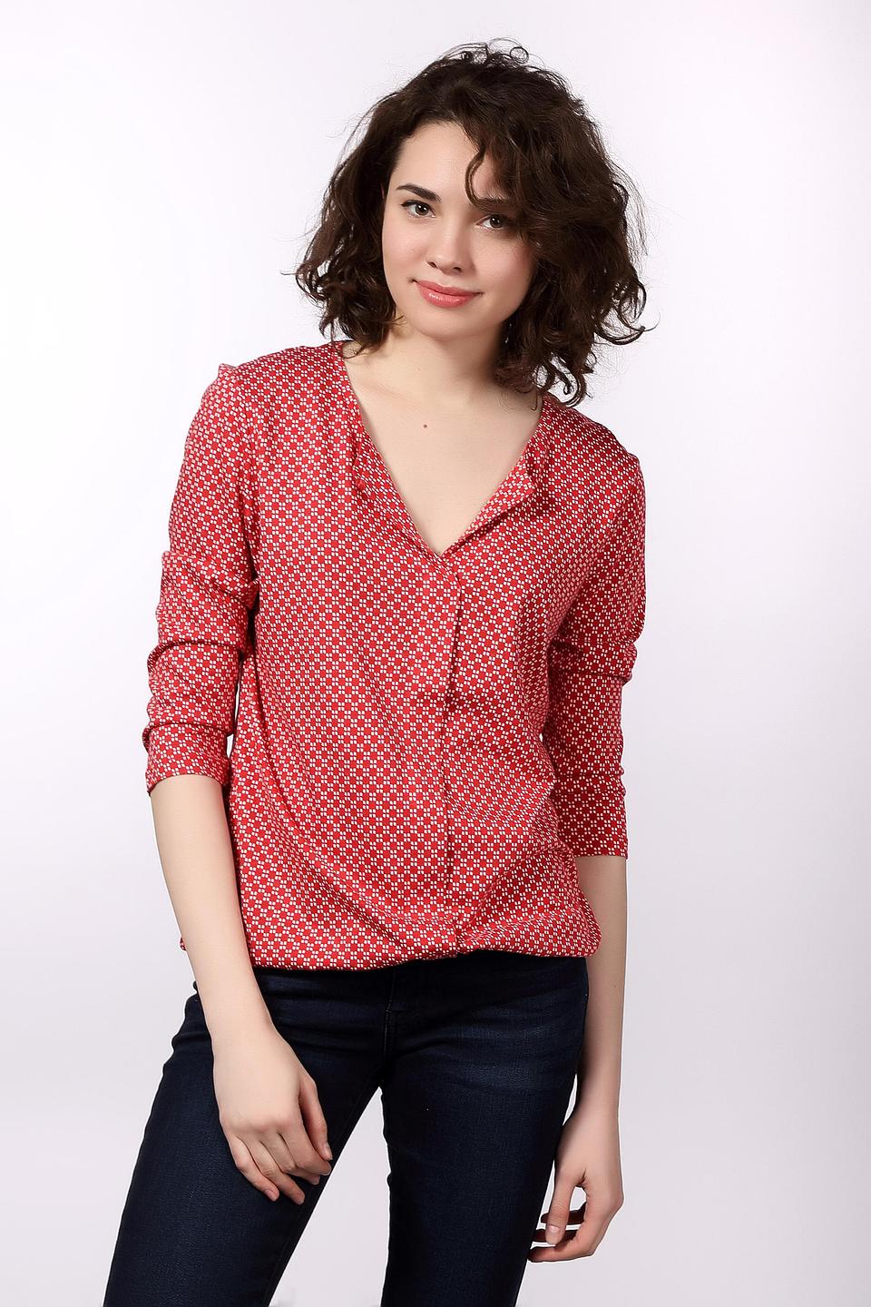 Блуза Tom Tailor в красный принт