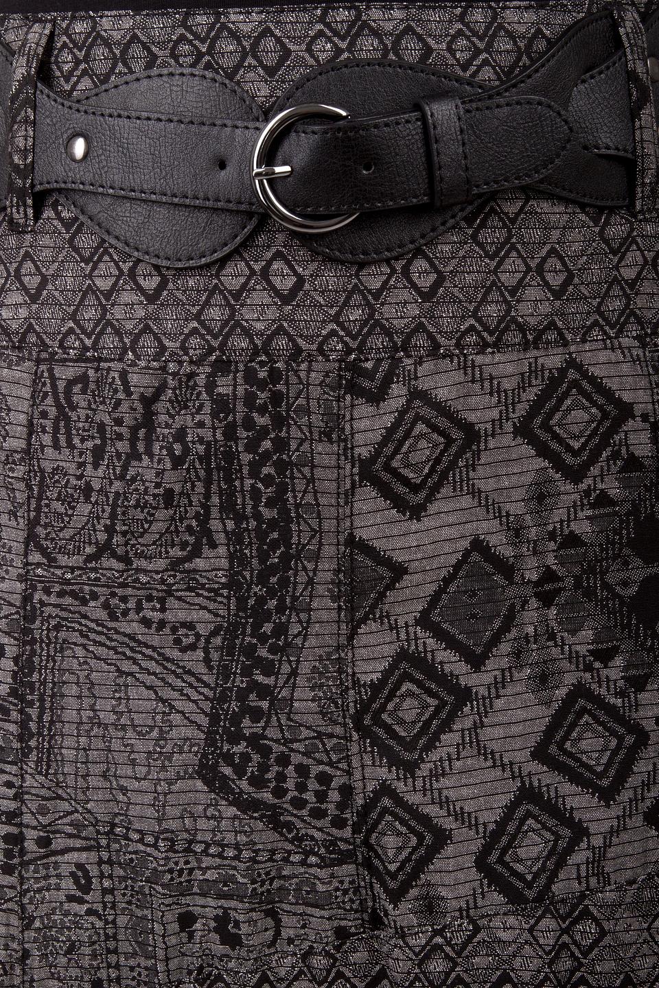 Юбка Gerry Weber серая с рисунком и поясом