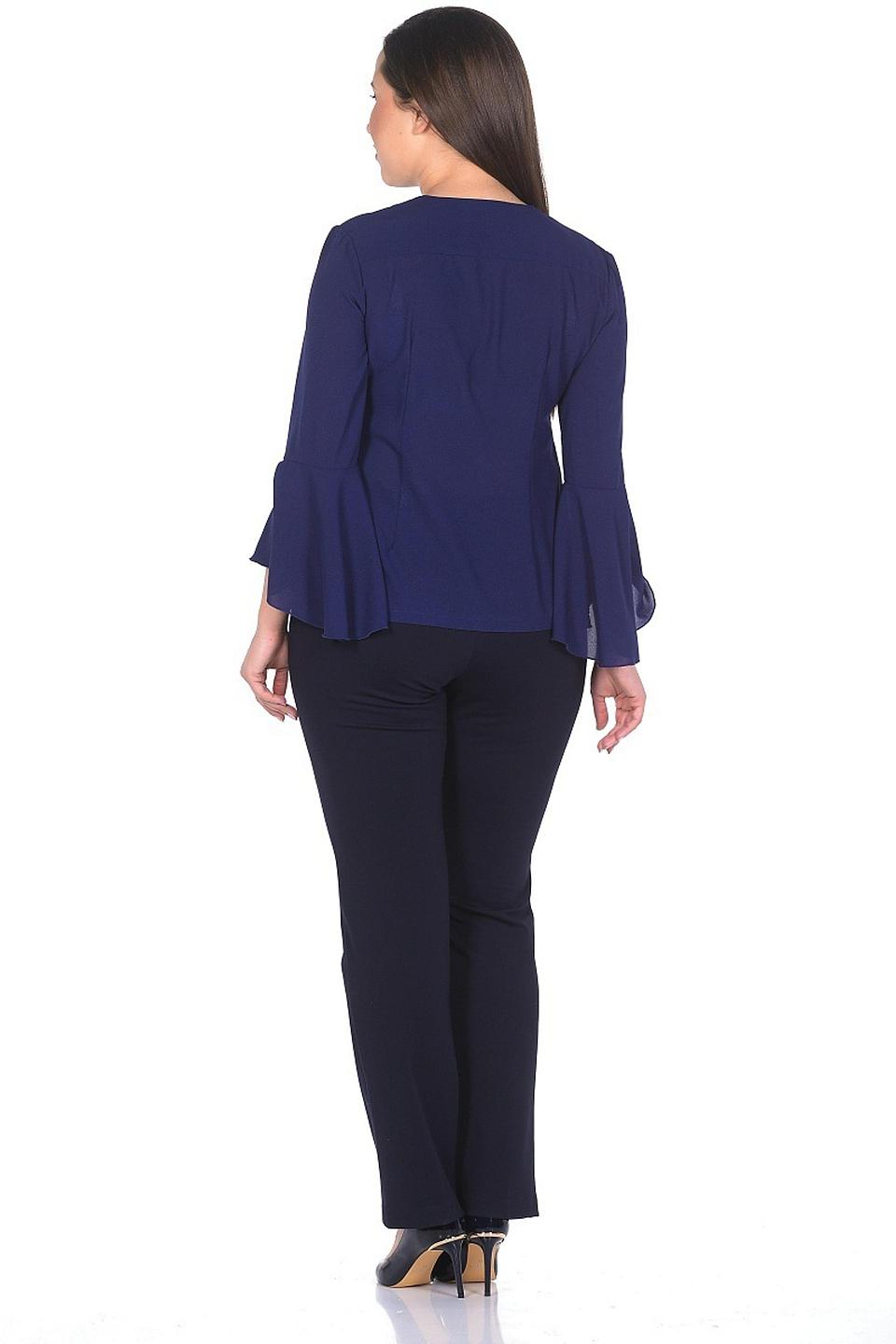 Блуза Milton с рукавами-колоколами синяя