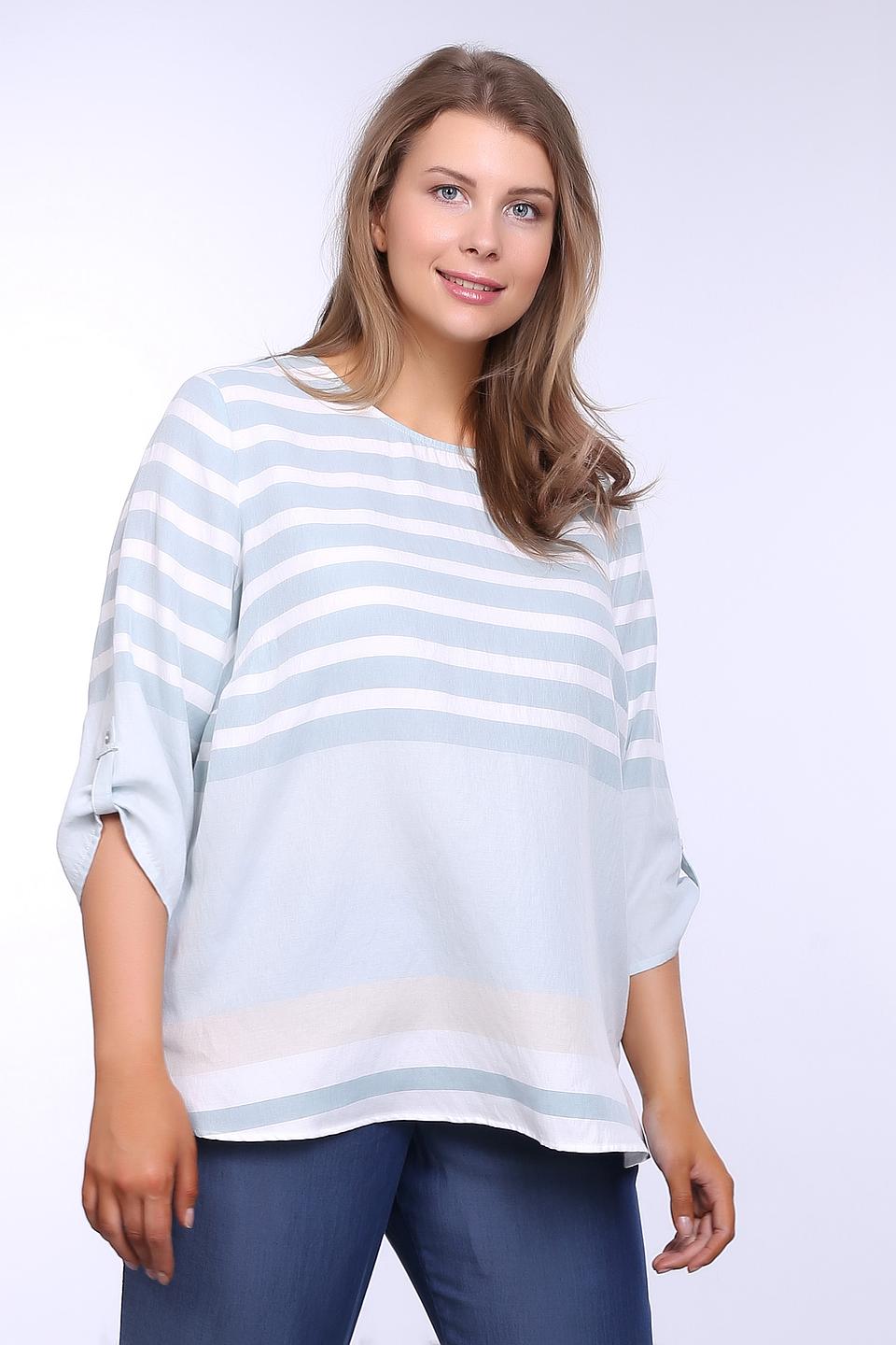 Блуза Via Appia в полоску голубую