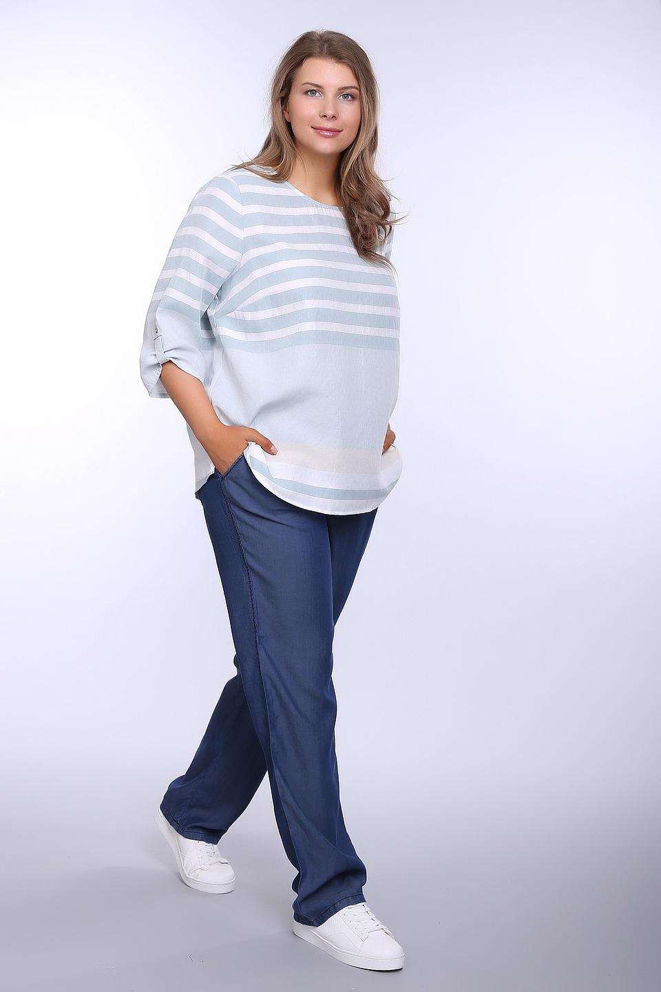 Блуза Via Appia в полоску голубую