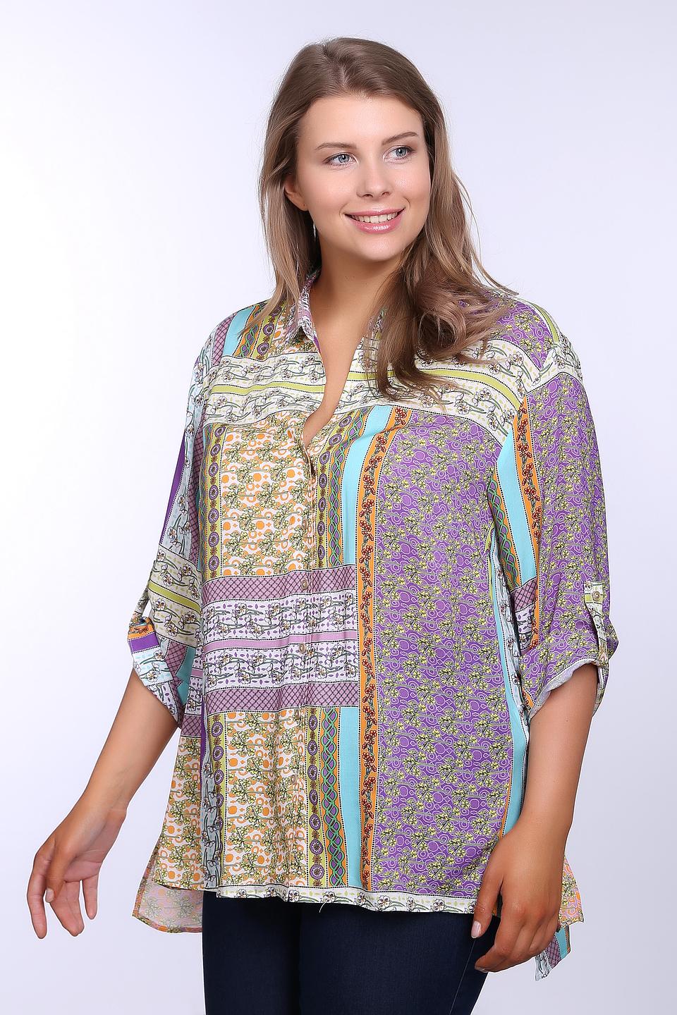 Блуза Erfo с принтом, рукав 3/4