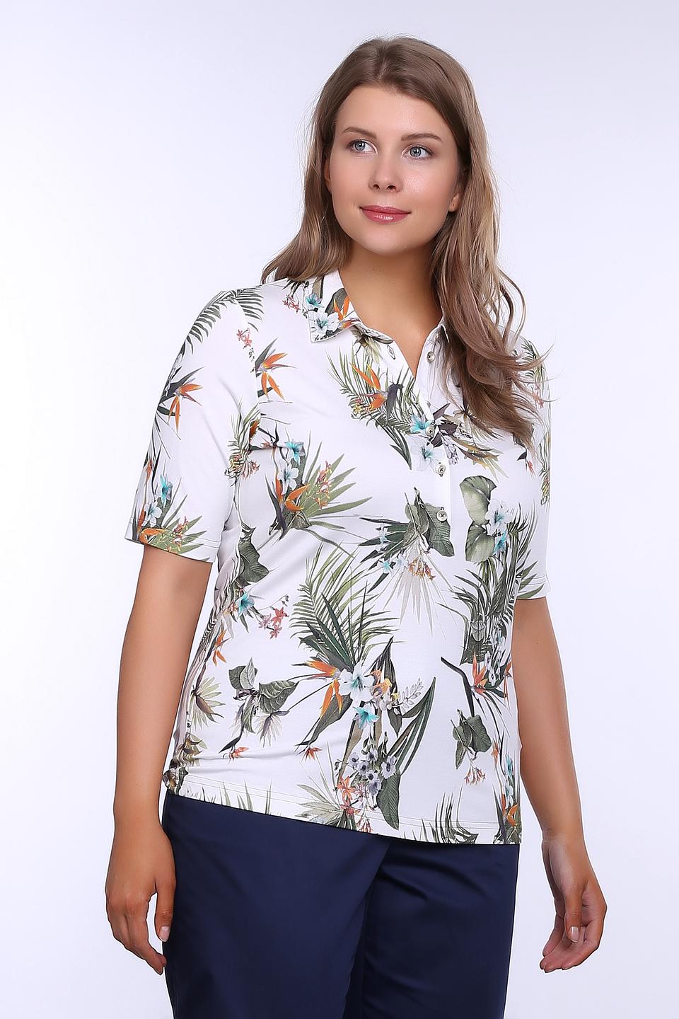 Блуза Erfo с тропическим принтом