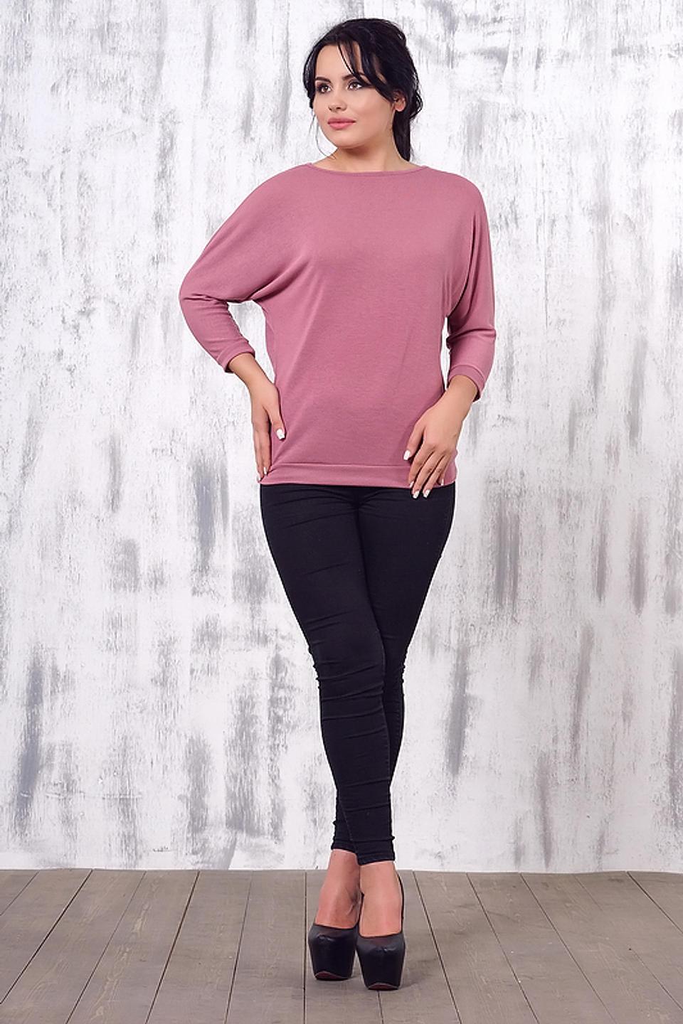 Блуза VAY с рукавом-фонариком пудрово-розовый