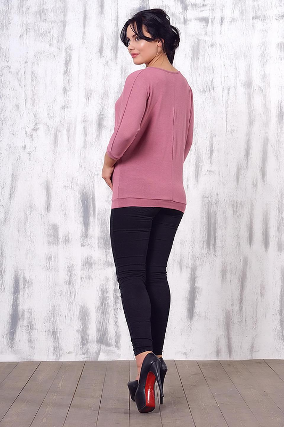 Блуза VAY с рукавом-фонариком пудрово-розовый