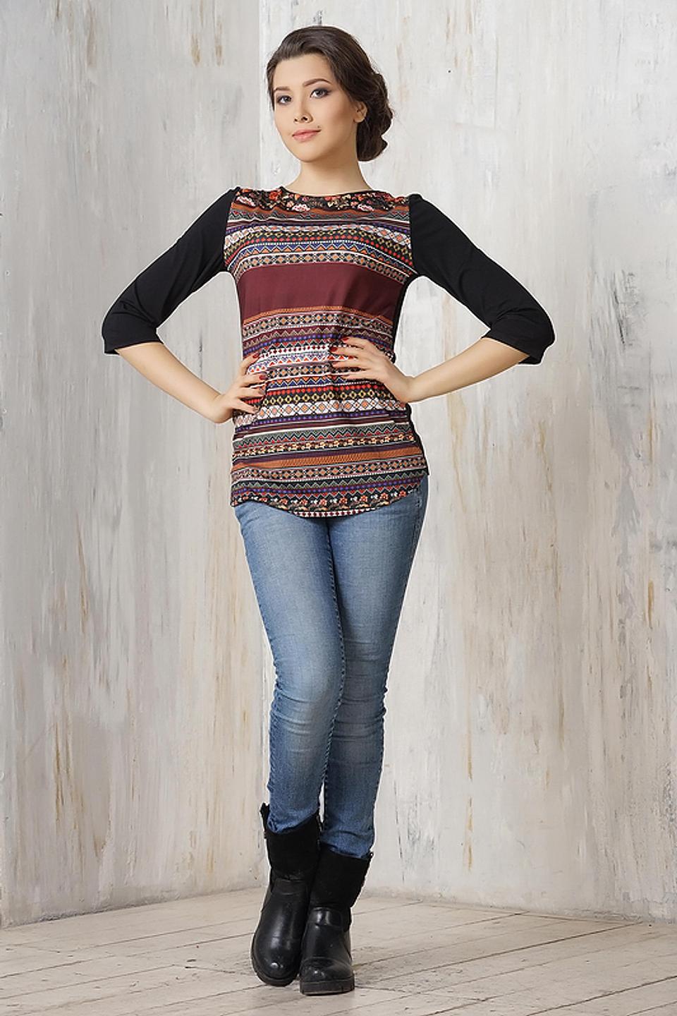 Блуза VAY с этническим принтом