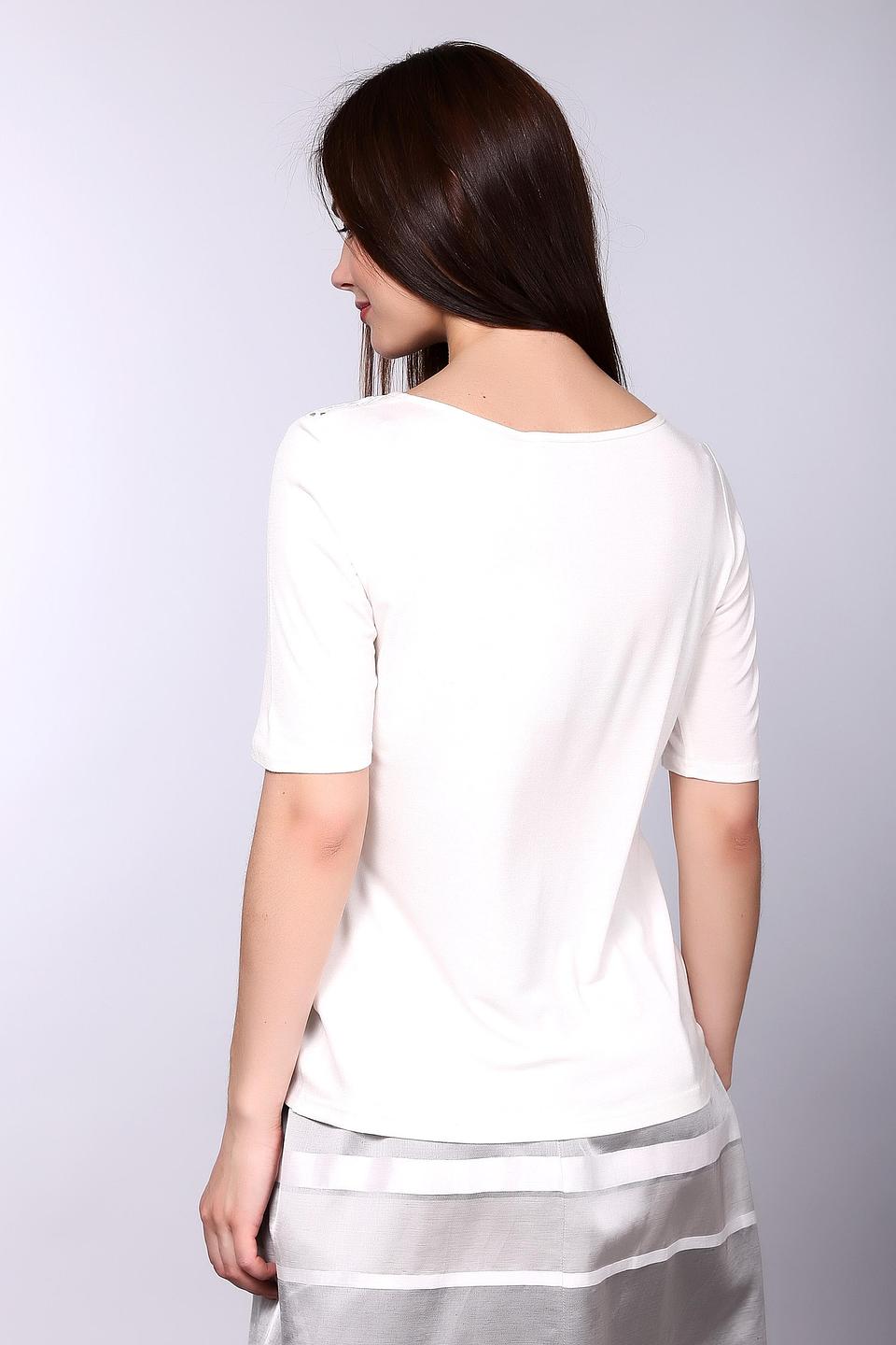 Блуза SE Stenau с кружевом молочный