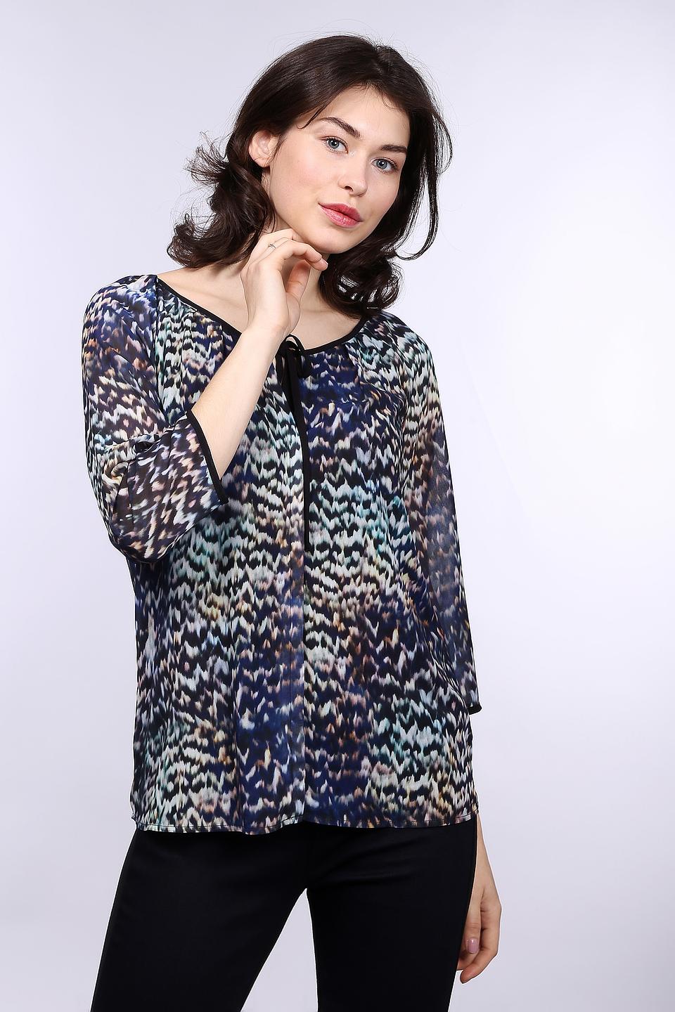 Блуза Comma с завязками и принтом