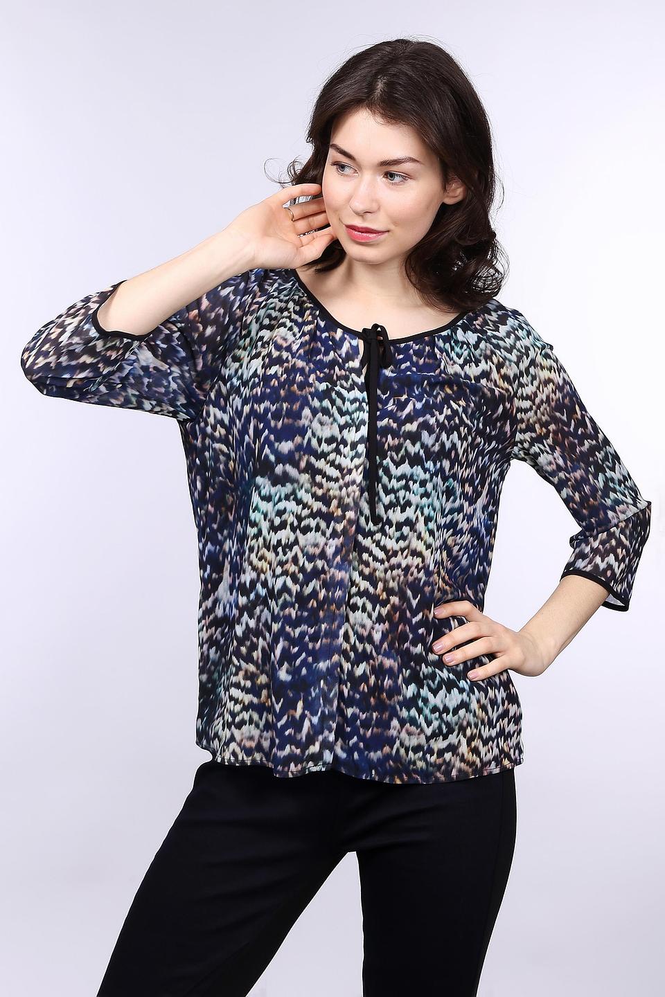 Блуза Comma с завязками и принтом