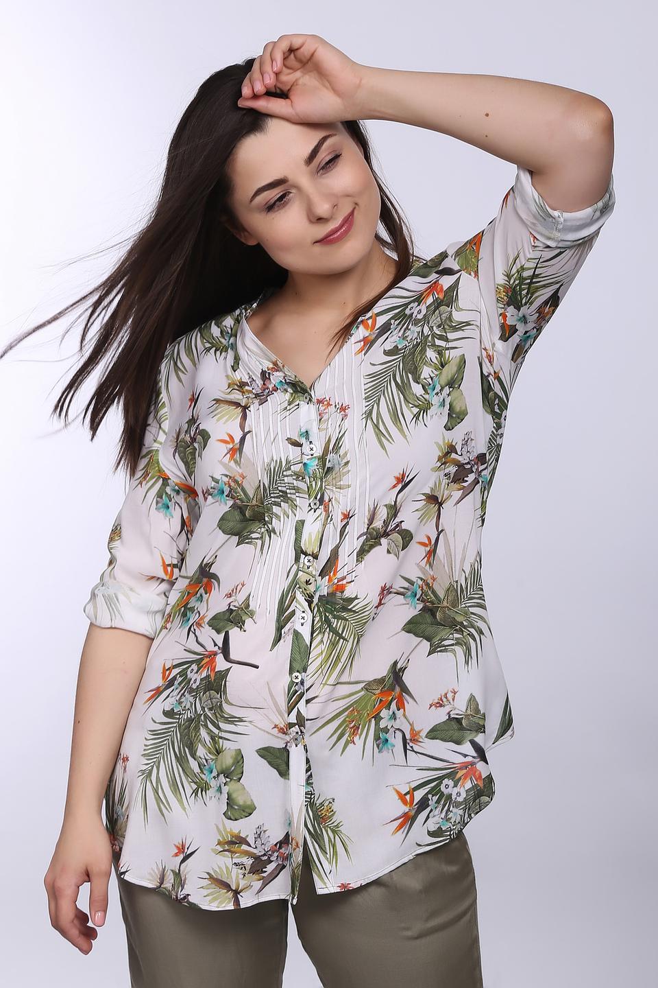 Блуза Erfo с тропическим принтом