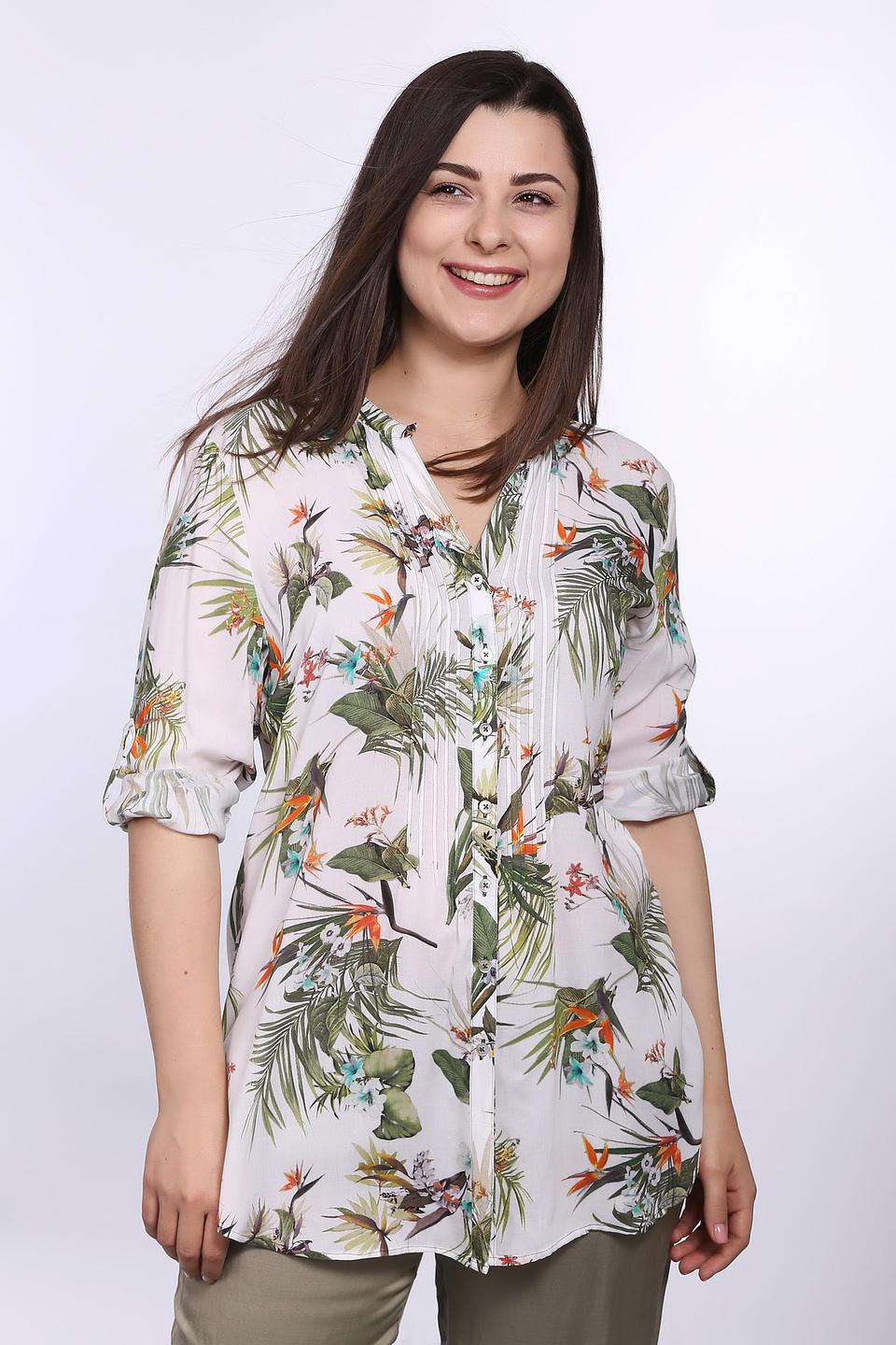 Блуза Erfo с тропическим принтом