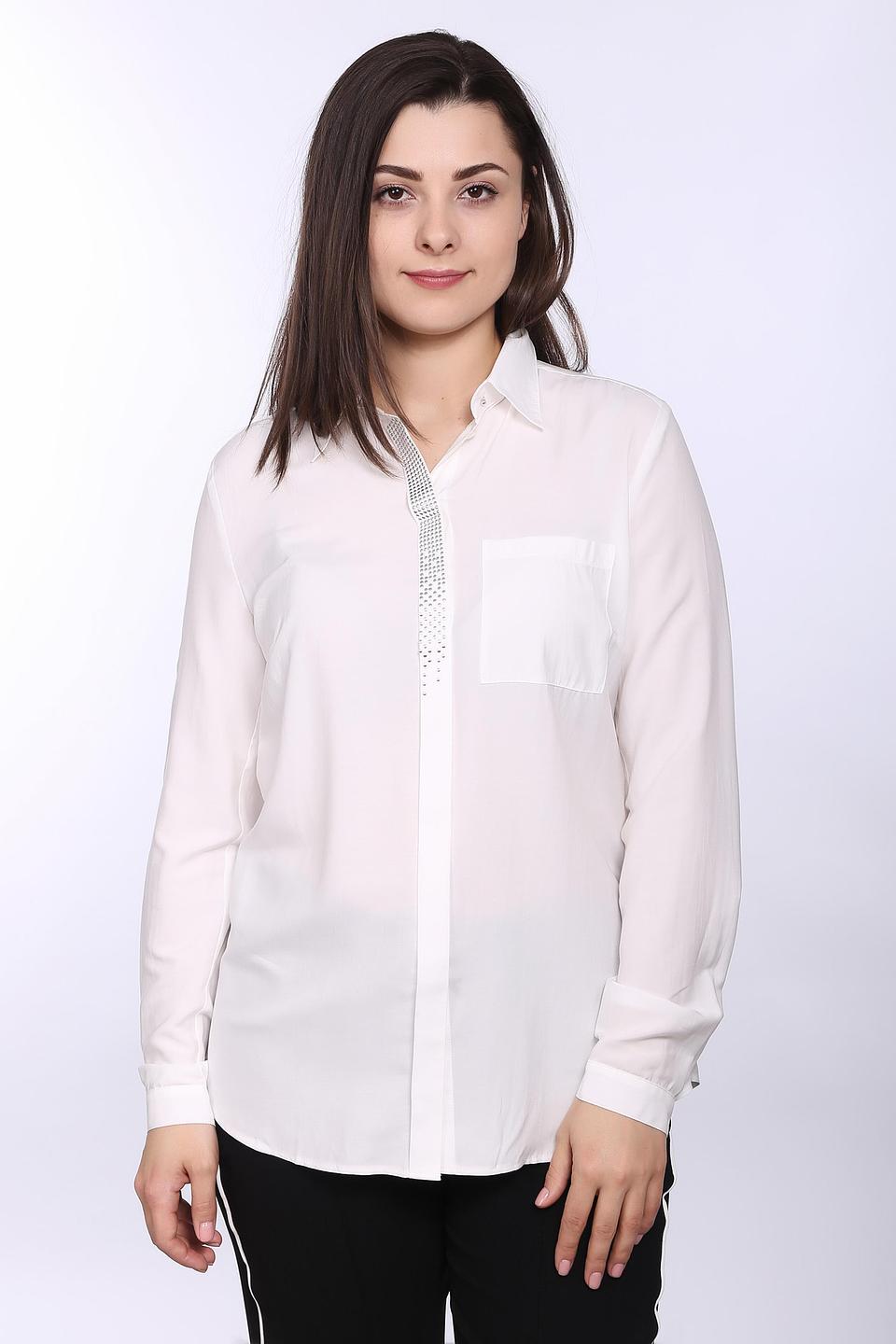 Блуза Taifun белая со стразами