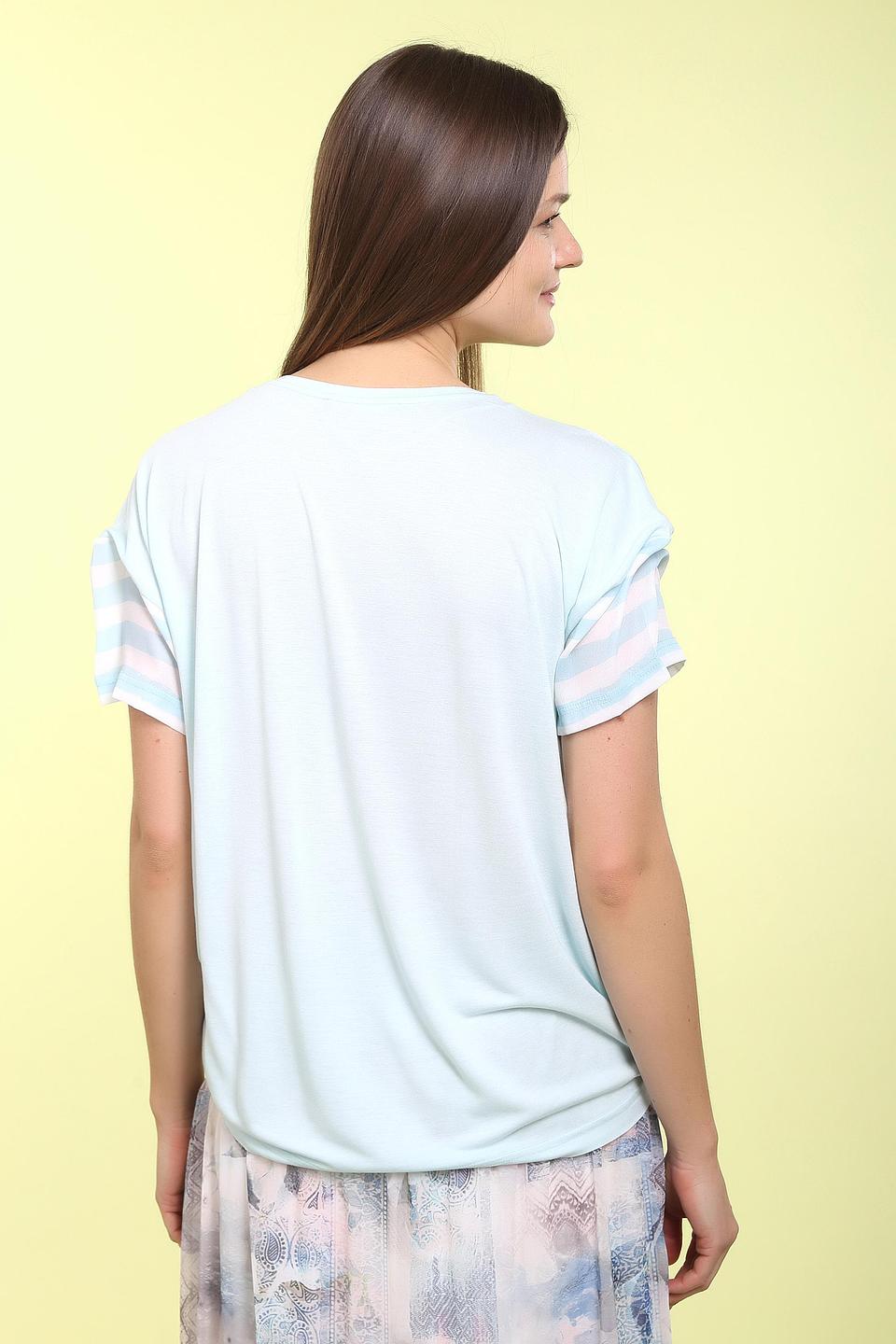 Блуза Betty Barclay голубая с белым полосатым принтом