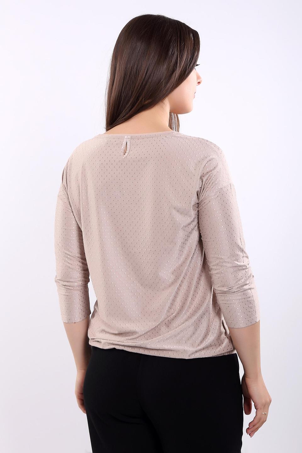 Блуза Via Appia в горошек бежевая