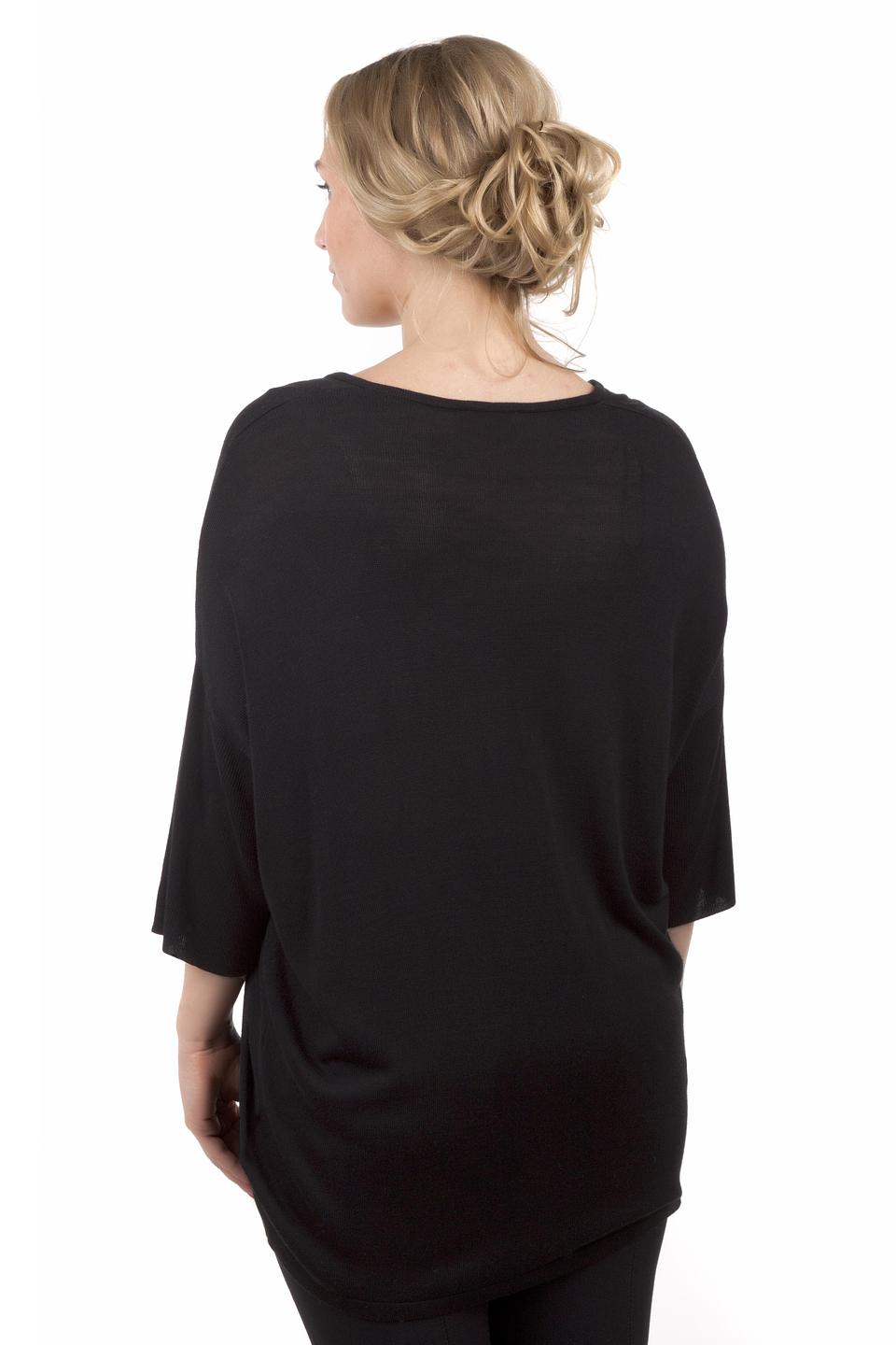 Пуловер Via Appia чёрный V-образный