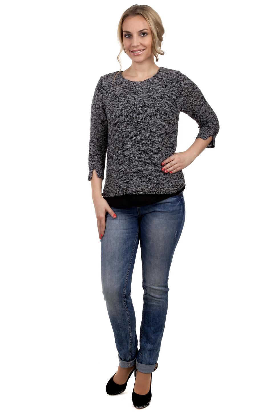 Пуловер Via Appia меланж с рукавом 3/4