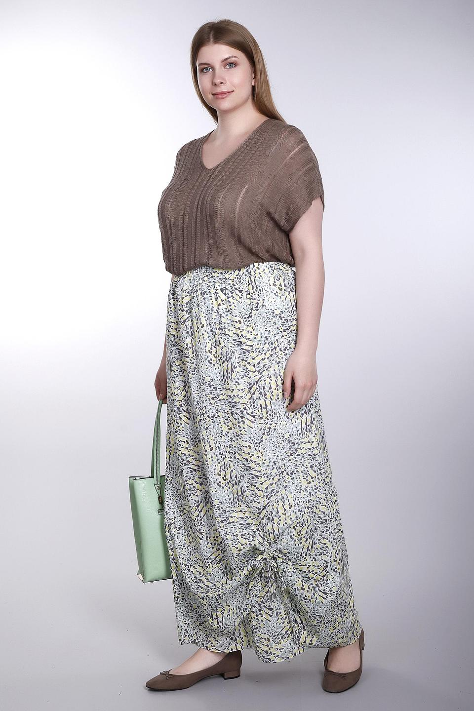 Пуловер Via Appia коричневый с V-образным вырезом