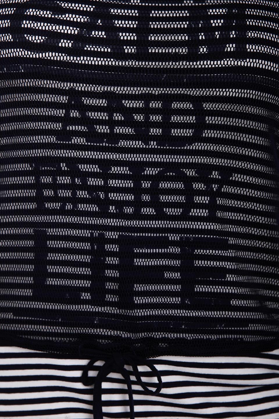 Футболка Via Appia в полоску с сеткой чёрный