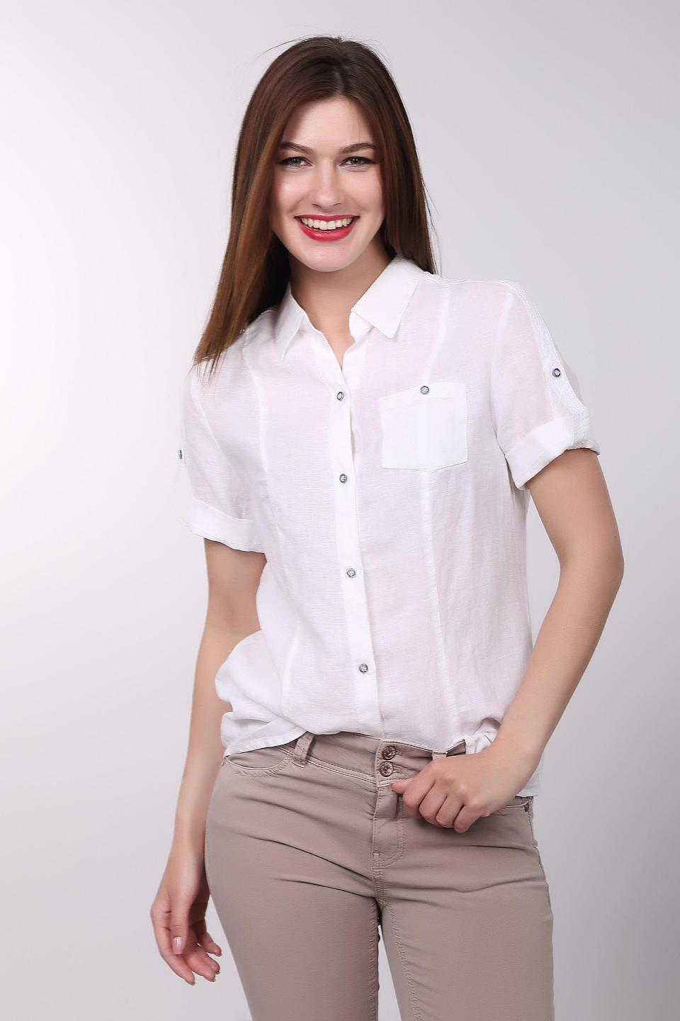 Блуза Lebek белая 100% лен