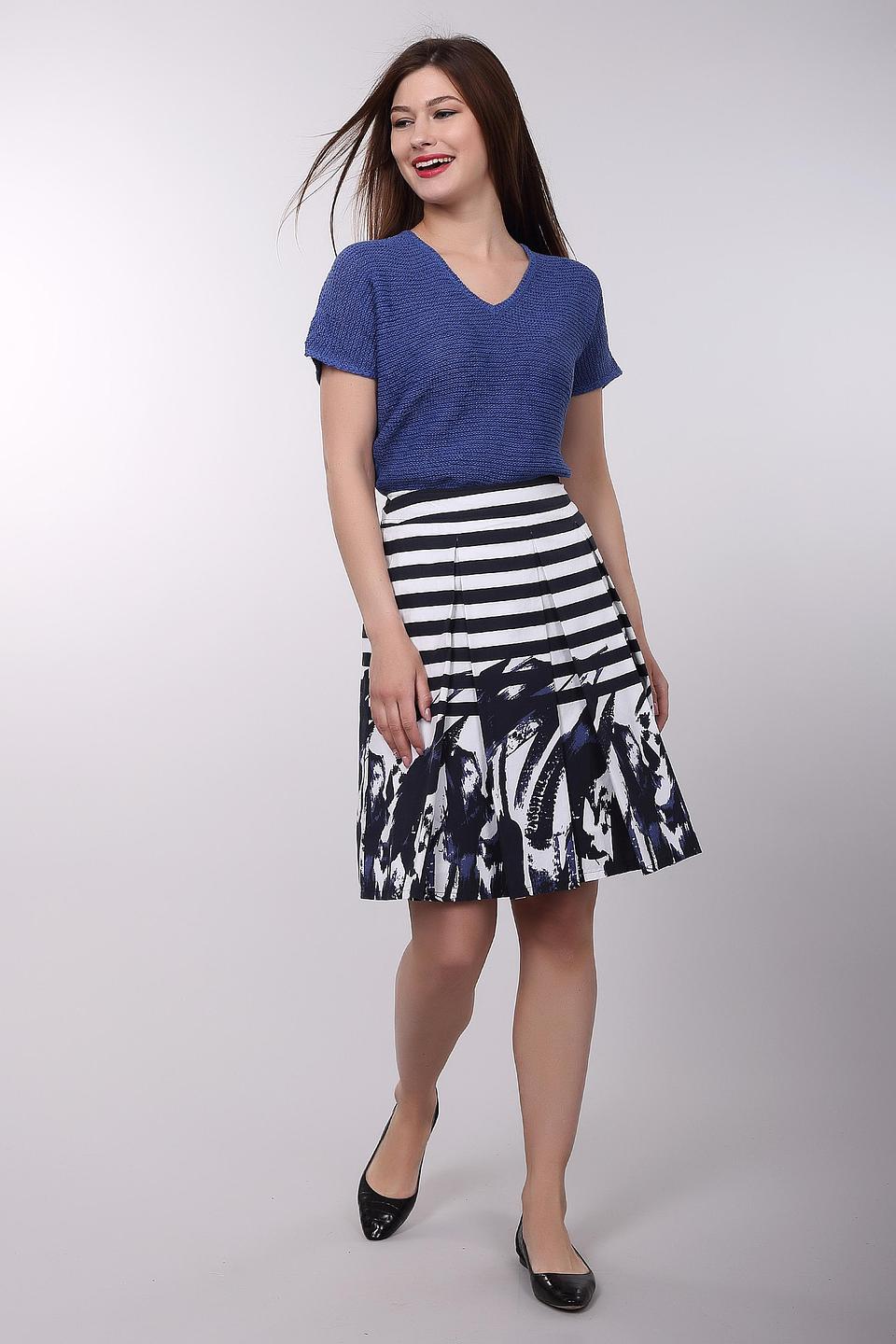 Пуловер Gerry Weber синий с V-образным вырезом