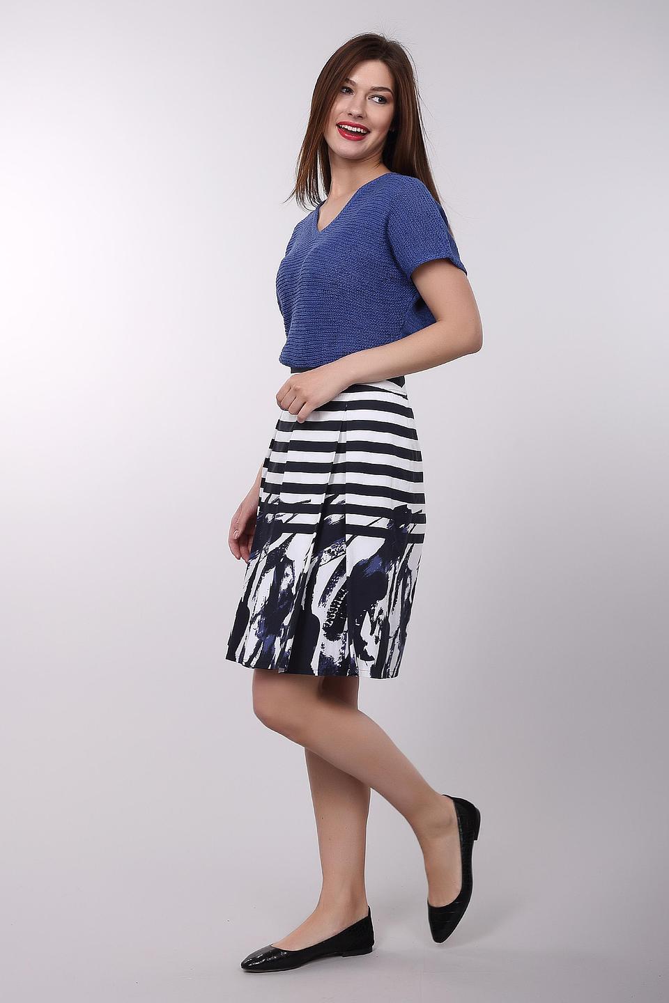 Пуловер Gerry Weber синий с V-образным вырезом