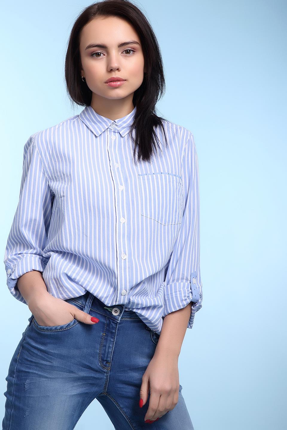 Рубашка s.Oliver в полоску голубую