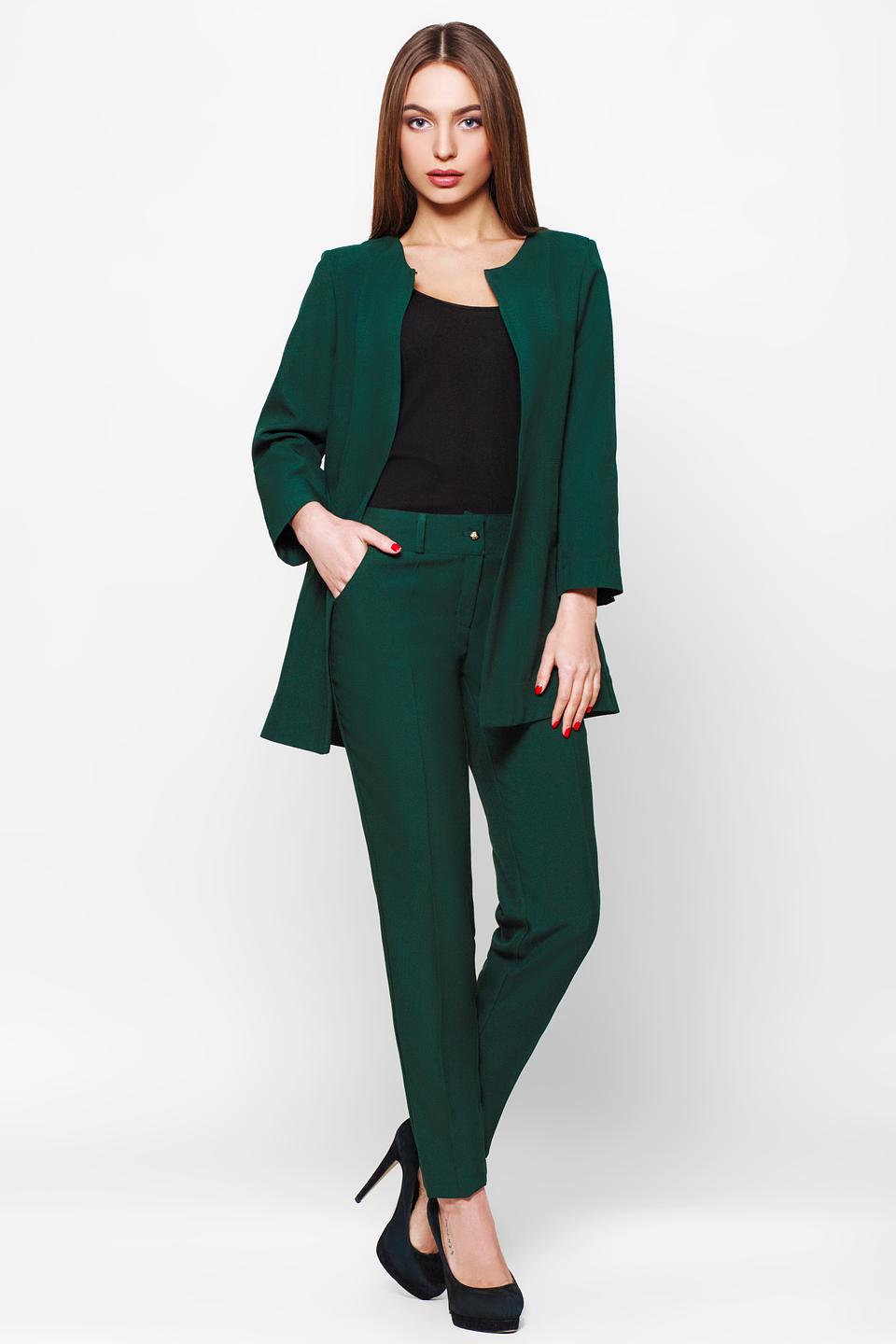 Классический костюм Leo Pride женский изумрудного цвета