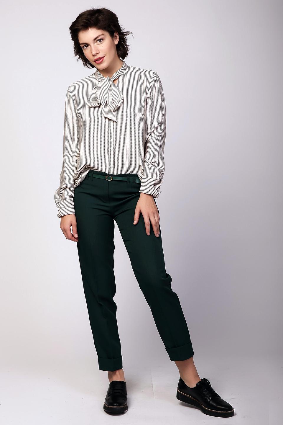 Блуза Oui в полоску с бантом