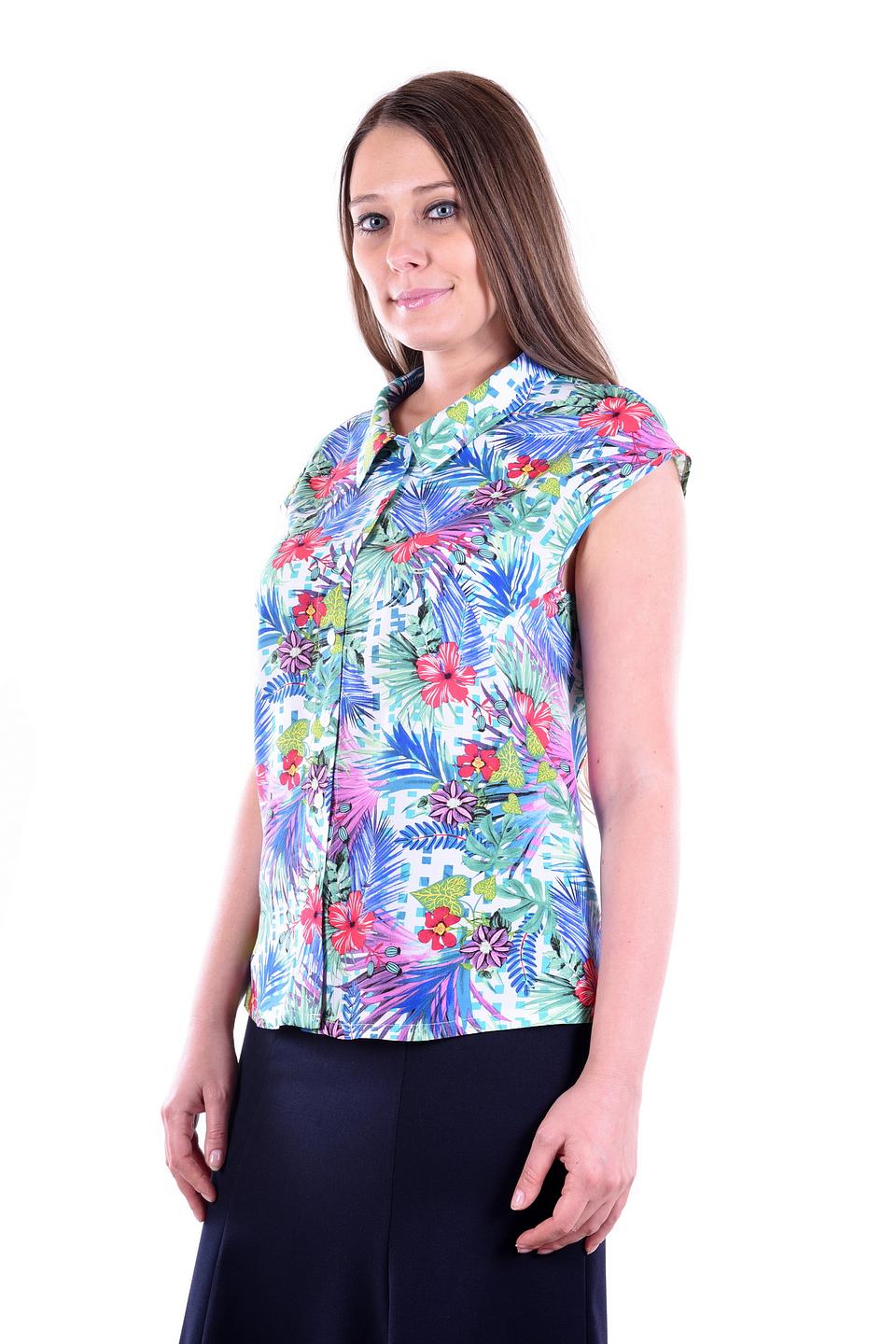 Блузка OLBE, разноцветный цветочный принт