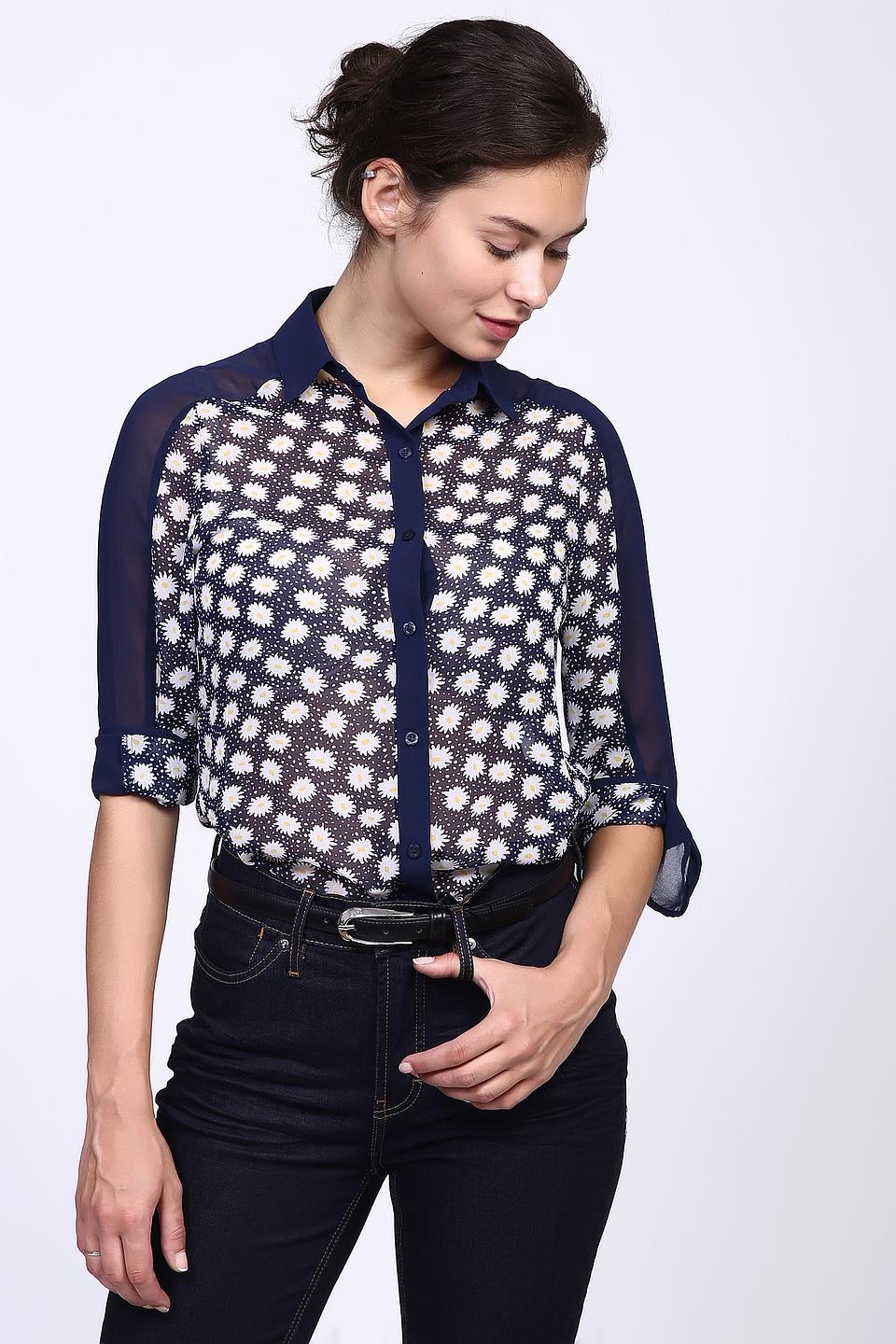 Блуза Just Valeri с ромашками