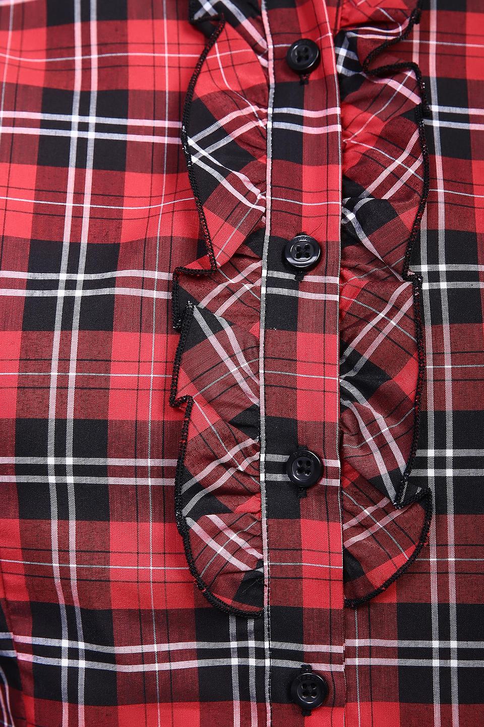 Блуза Pezzo в клетку с оборками