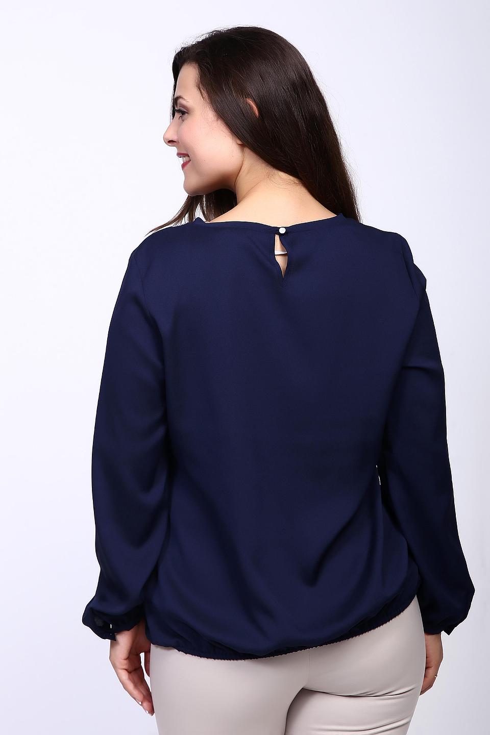 Блуза Erfo синяя с пайетками и длинным рукавом