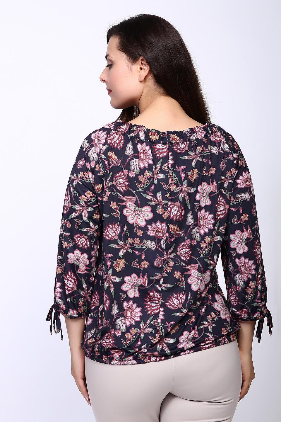Блуза Betty Barclay тёмно-синяя с цветочным принтом