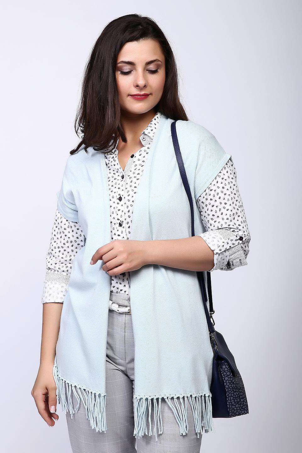 Жакет Gerry Weber светло-голубой с бахромой