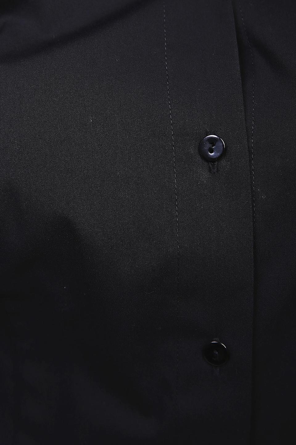 Блуза Just Valeri черная с длинным рукавом