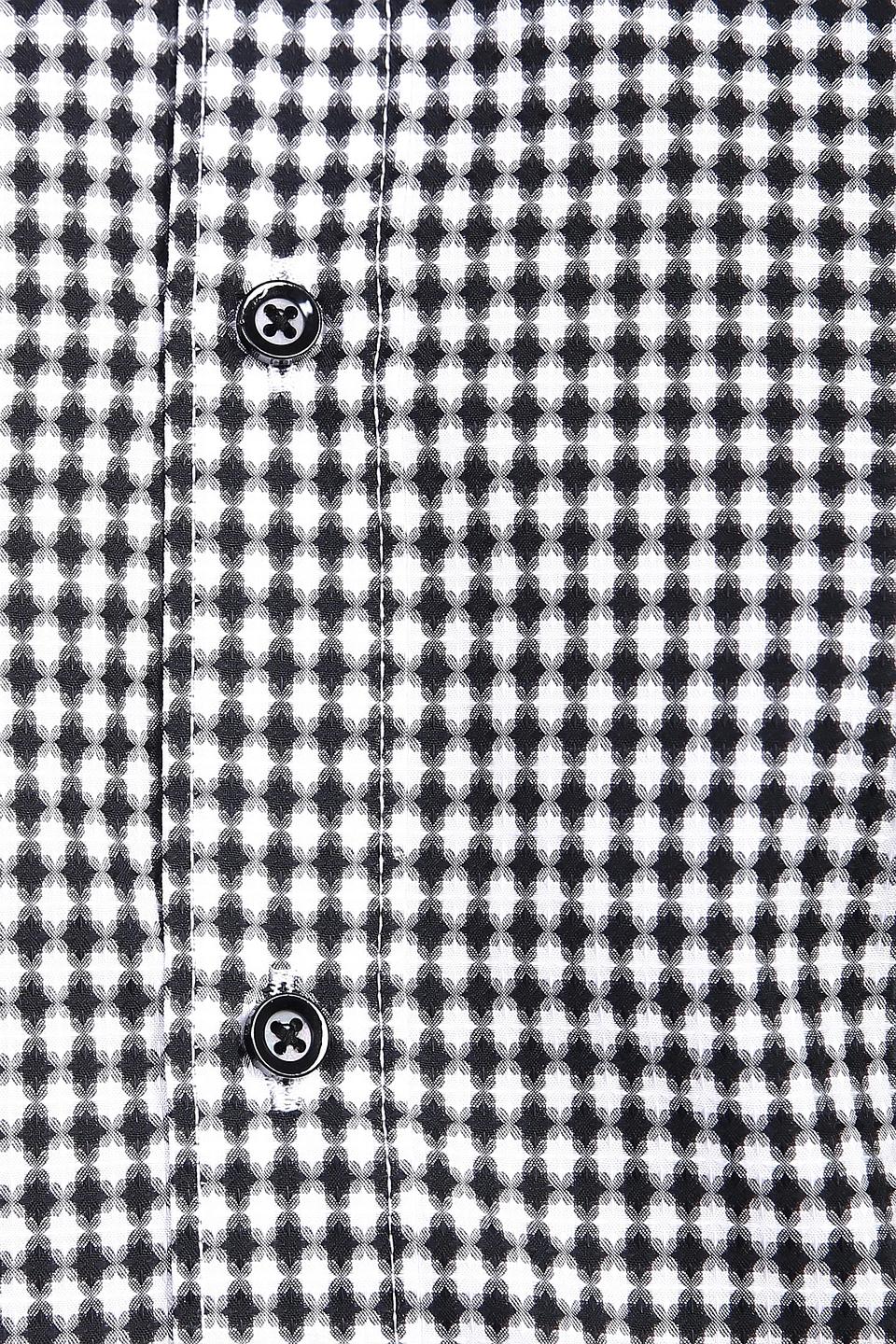 Рубашка Olymp в чёрно-белую клетку