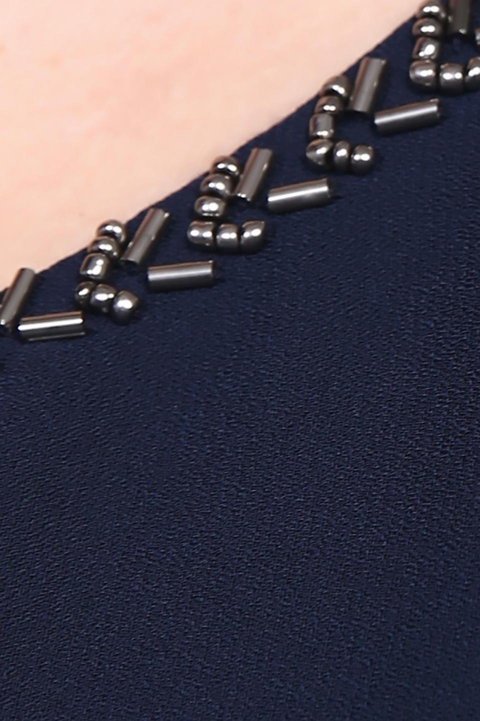 Блуза Pezzo синяя с декоративной отделкой